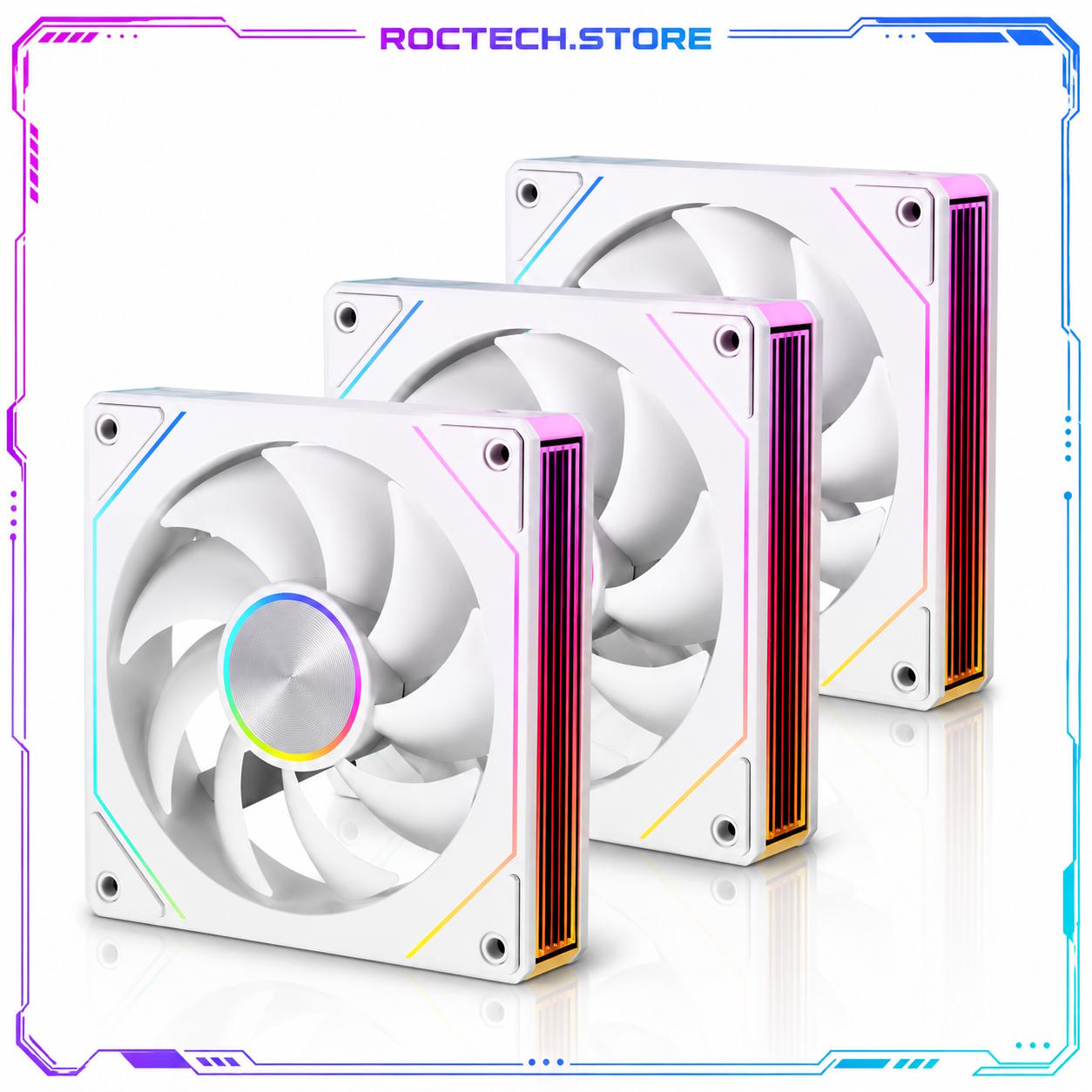 3 PACK FORWARD ARGB & PWM RGB 120mm Desktop PC Computer Case CPU Cooling Fan