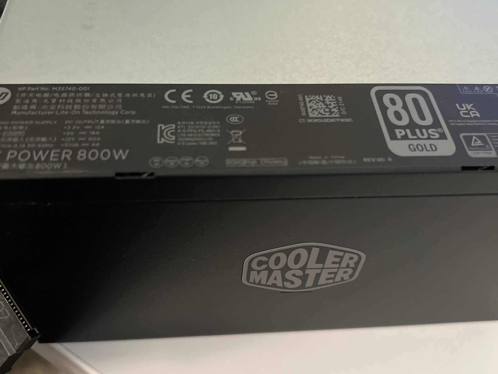  800 W 80 Plus Gold certified ATX power supply