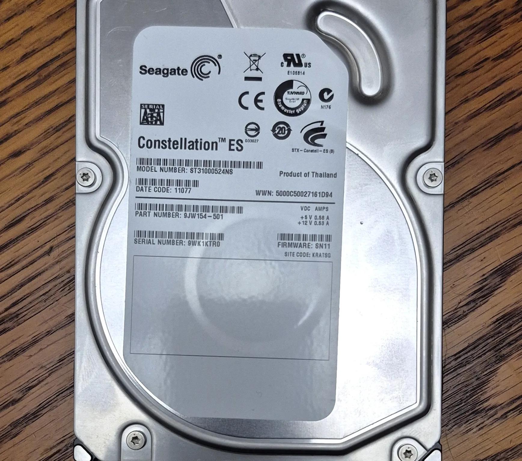 Refurbished Seagate ST31000524NS Constellation ES 1TB 7,200 RPM 3 Gbps 3.5 in. SATA HDD