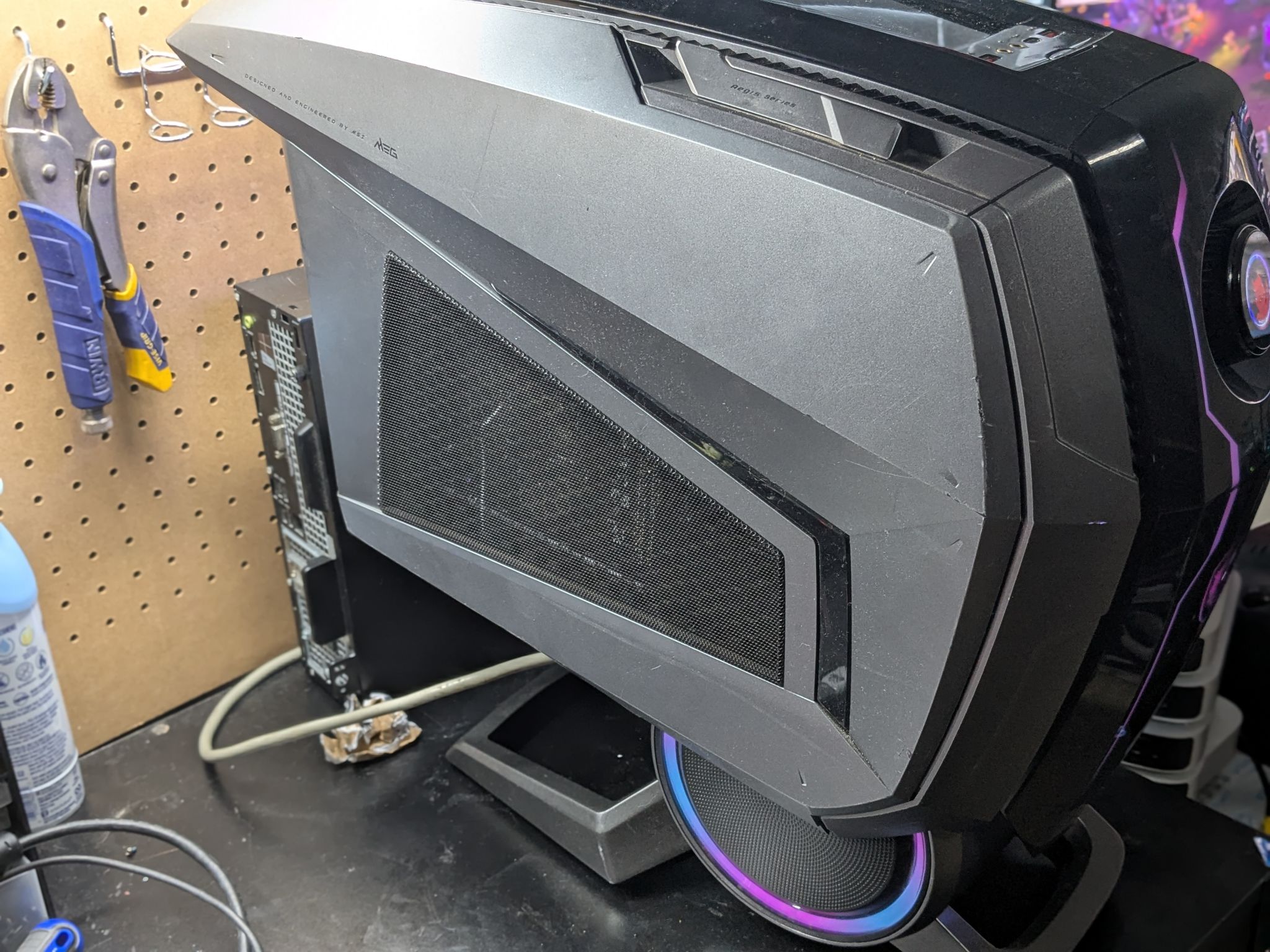MSI MEG Aegis Ti5 Case and SFX Power Supply - Super Unique - Poor Condition