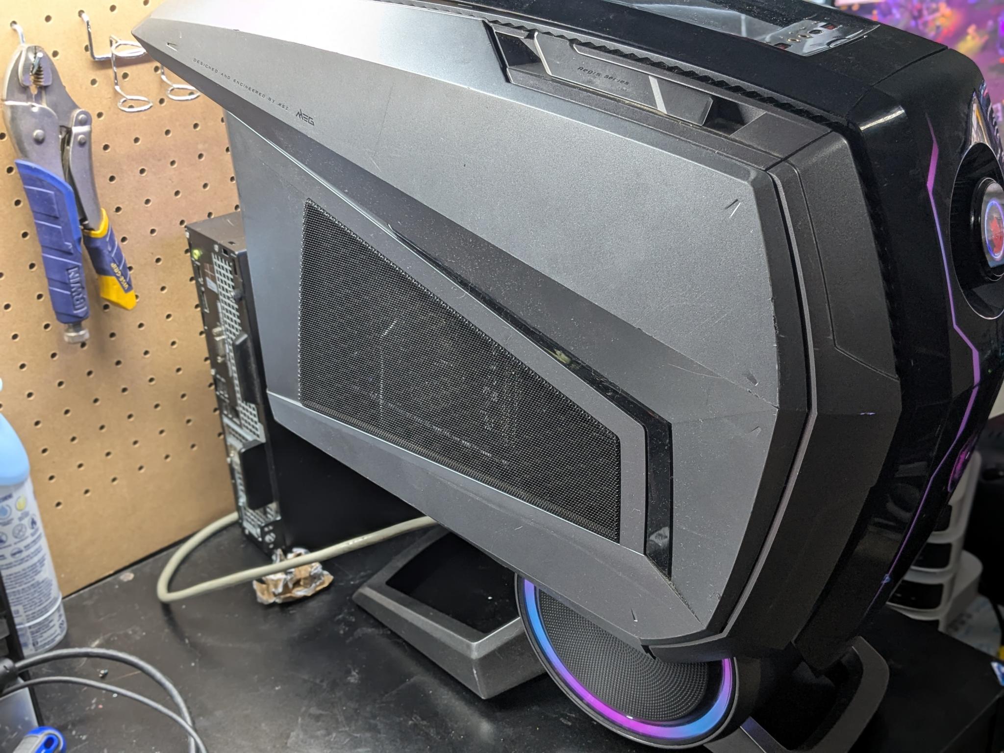 MSI MEG Aegis Ti5 Case and SFX Power Supply - Super Unique - Poor Condition