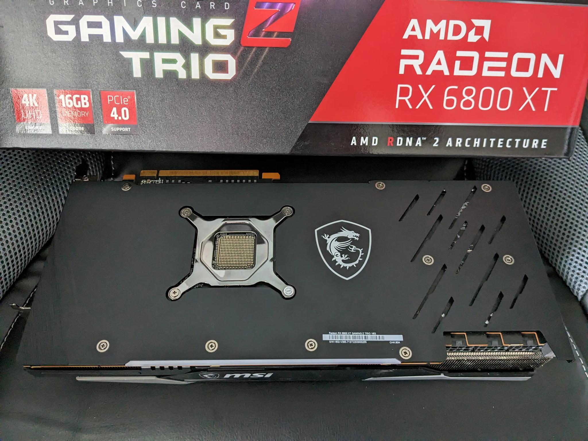 MSI RX 6800XT gaming z trio 16gb