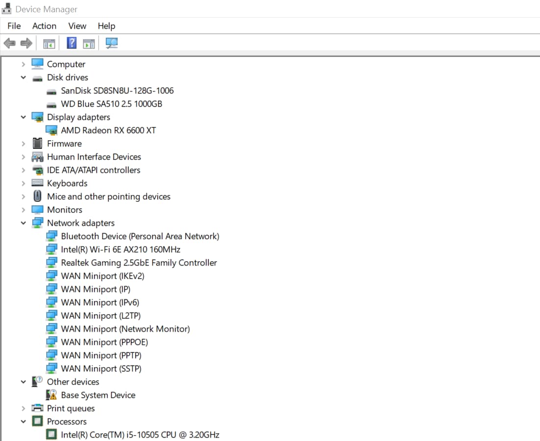 quicksilver--Core i5 10505, RX 6600 XT, 16 Gb, Water Cooled 128Gb+1Tb SSDs, MAG B560i, WiFi/Bt/Ether
