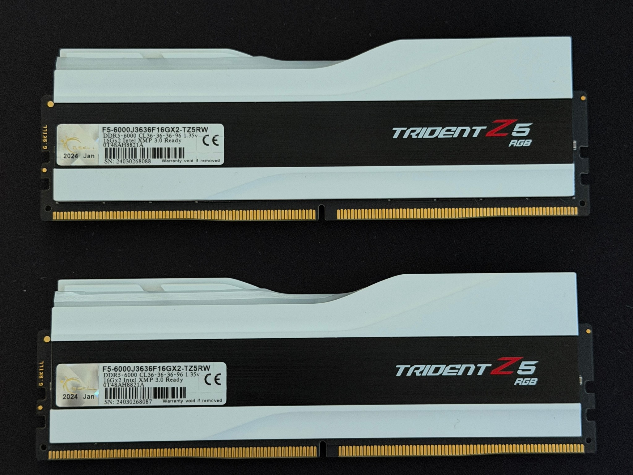 DDR5 RAM 32GB White/ RGB