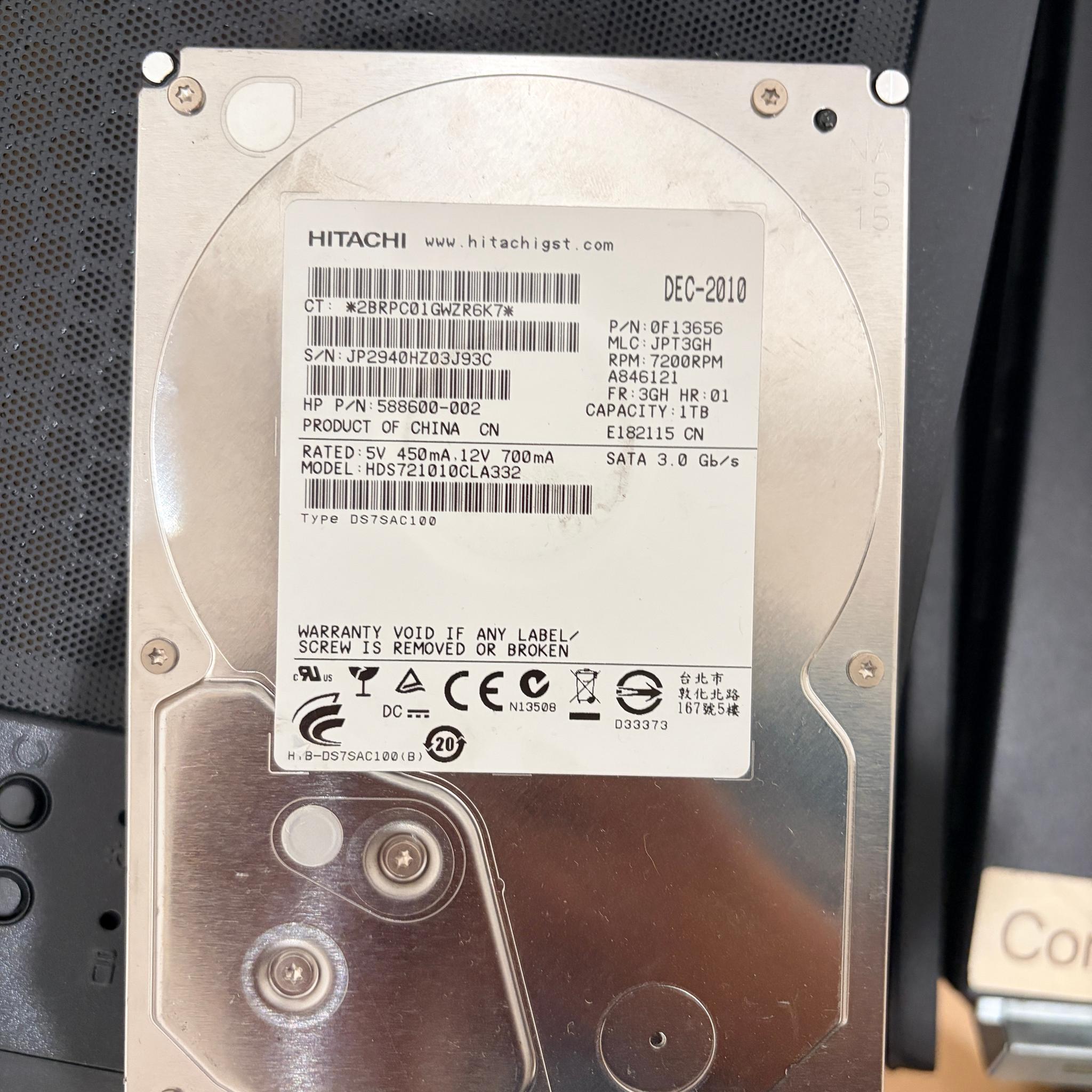 Hitachi 1 TB HDD 3.5 Inch 7200 RPM