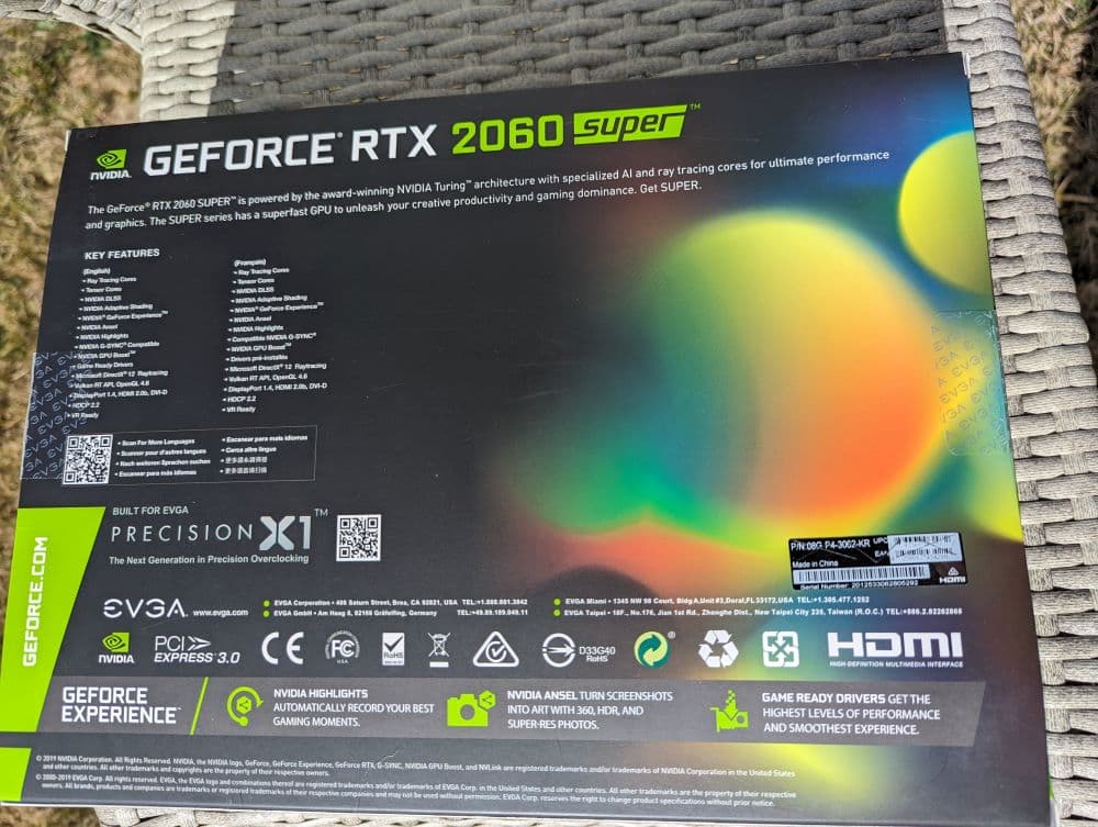 EVGA RTX 2060 Super SC Black 8GB