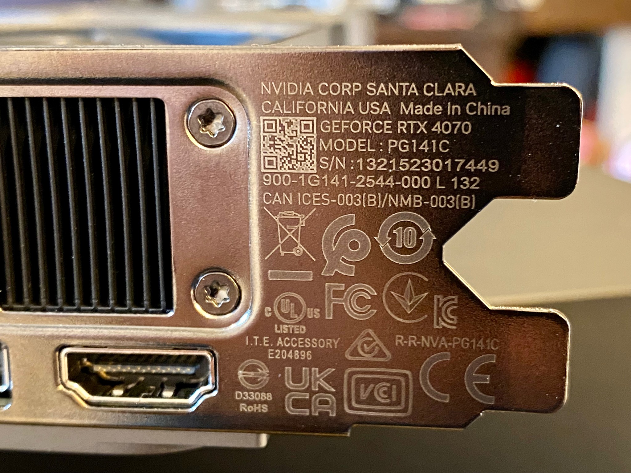 RTX 4070 Founders Edition - Excellent Condition