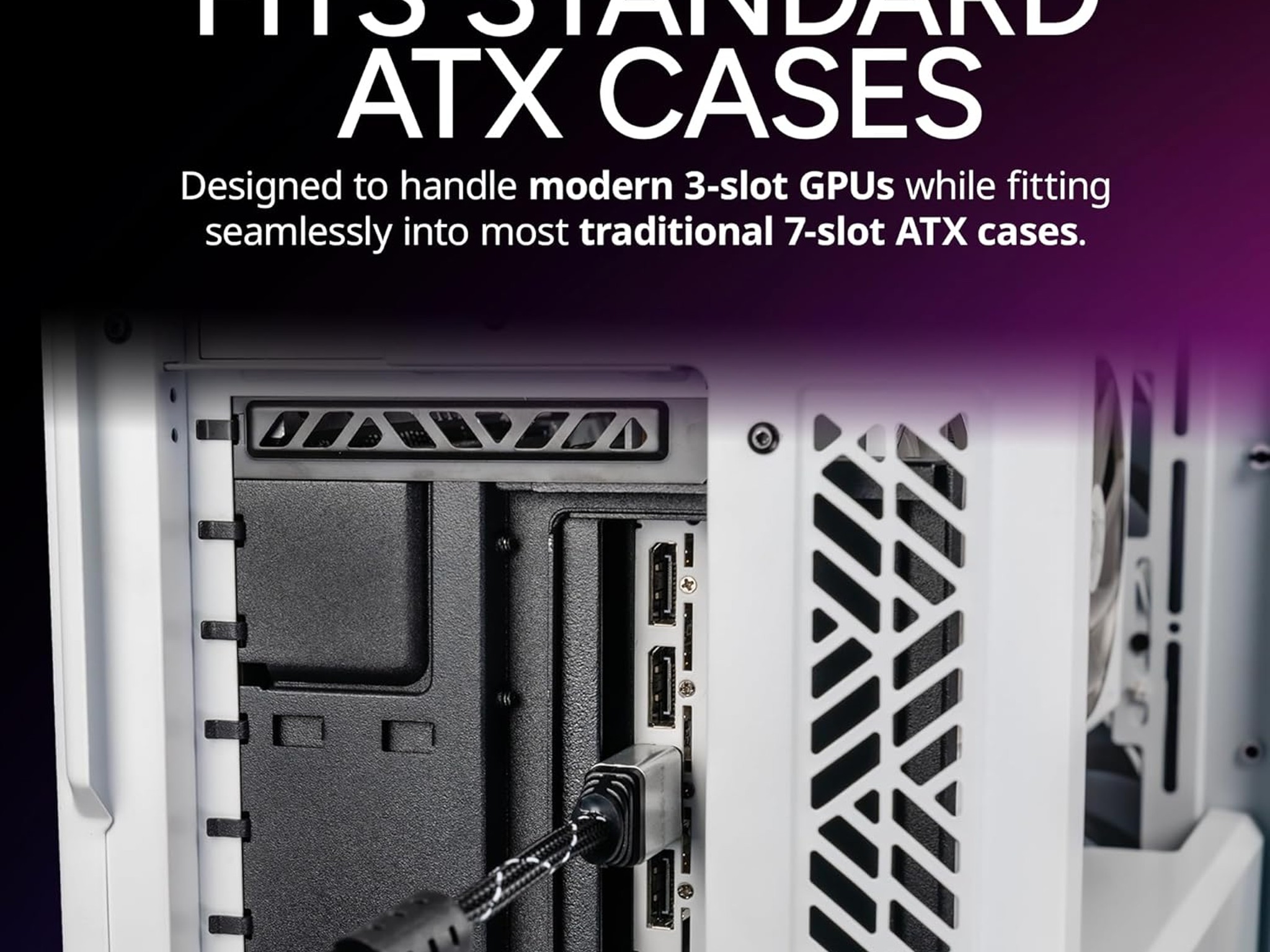 Cooler Master Vertical GPU Holder Kit V3 for E-ATX ATX mATX PC Case & PCI-E 4.0 Devices Black
