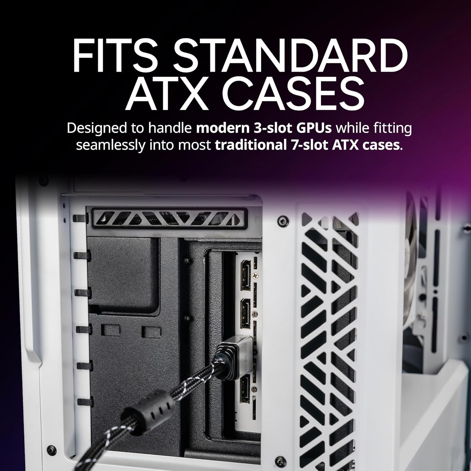 Cooler Master Vertical GPU Holder Kit V3 for E-ATX ATX mATX PC Case & PCI-E 4.0 Devices Black
