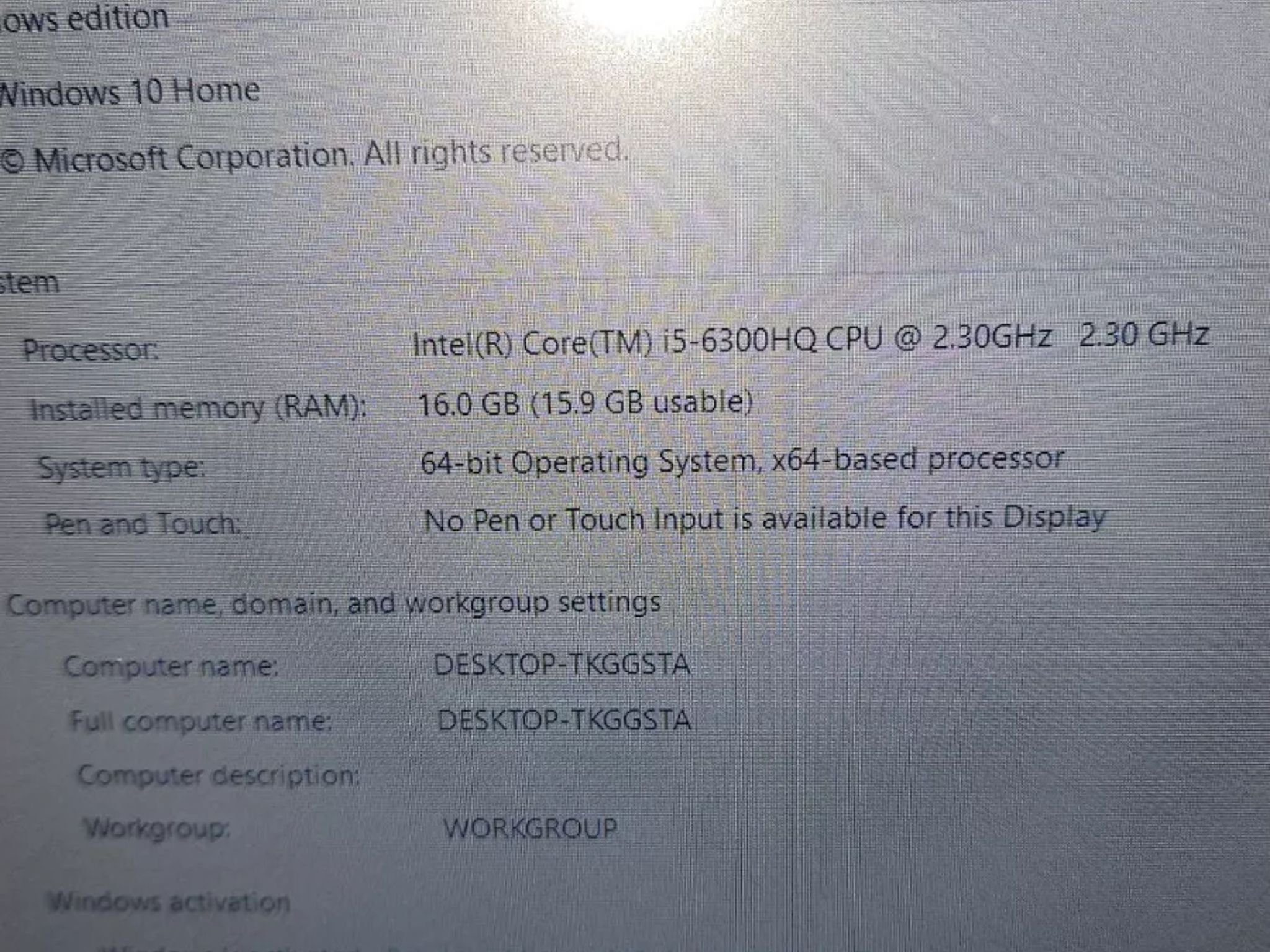 Dell Inspiron 15" Gamming Laptop. Core i5 6300. 16GB RAM. 256gb M.2 1TB HD 960m