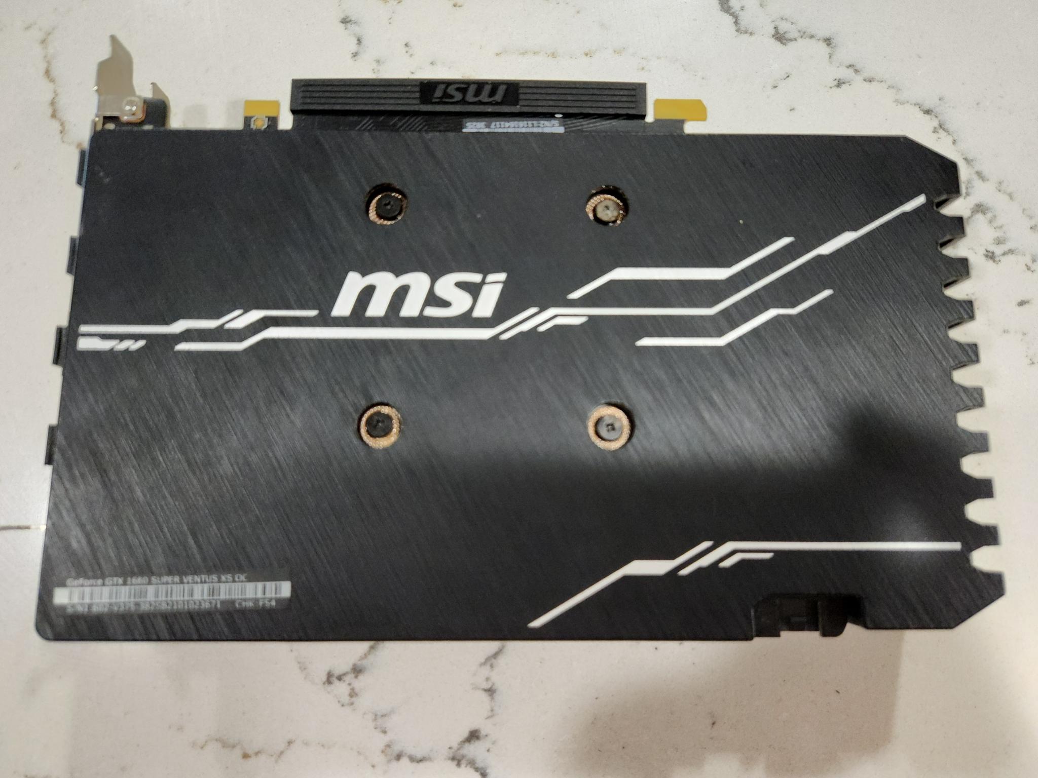 MSI VENTUS XS OC edition GTX 1660 Super 6gb