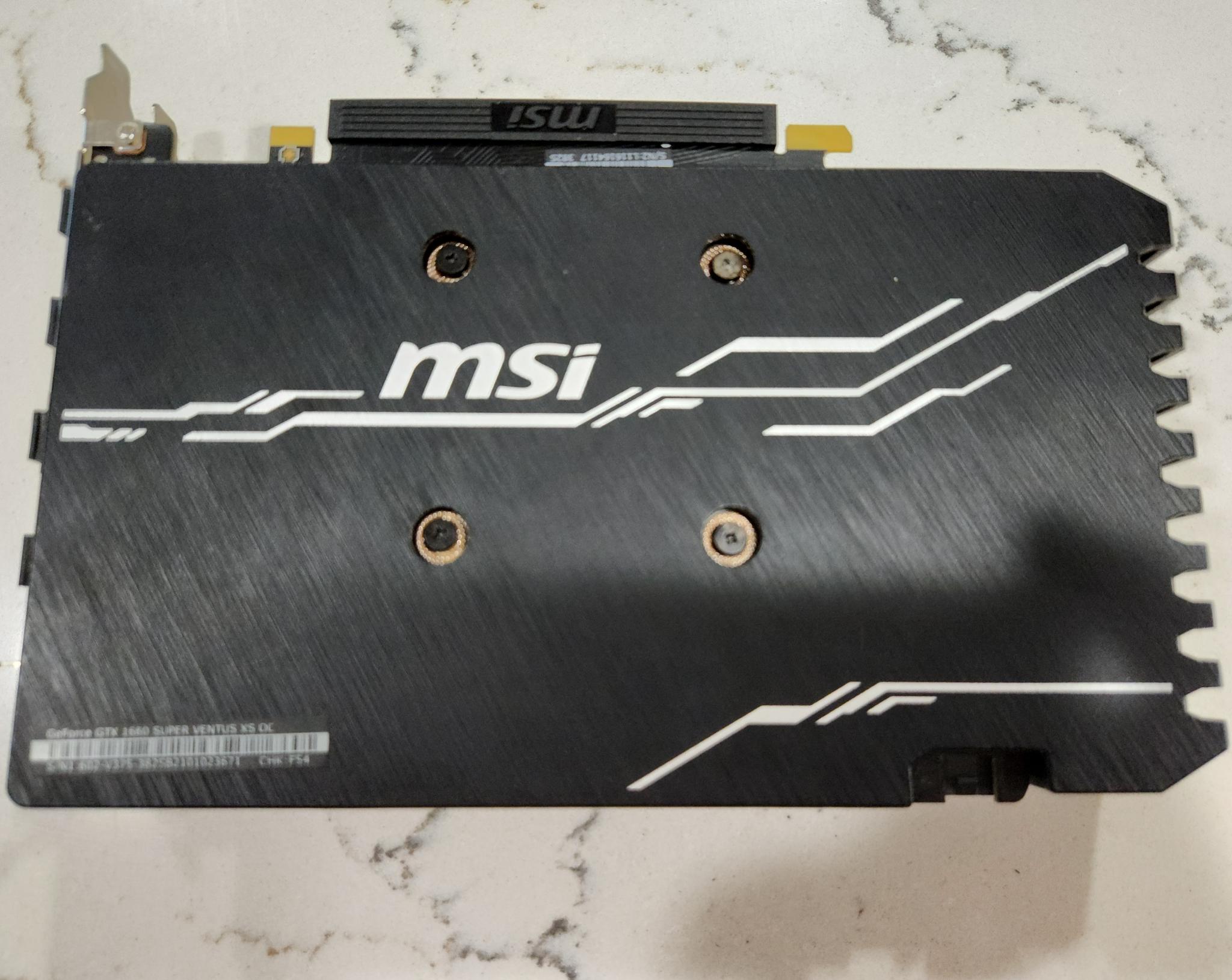 MSI VENTUS XS OC edition GTX 1660 Super 6gb