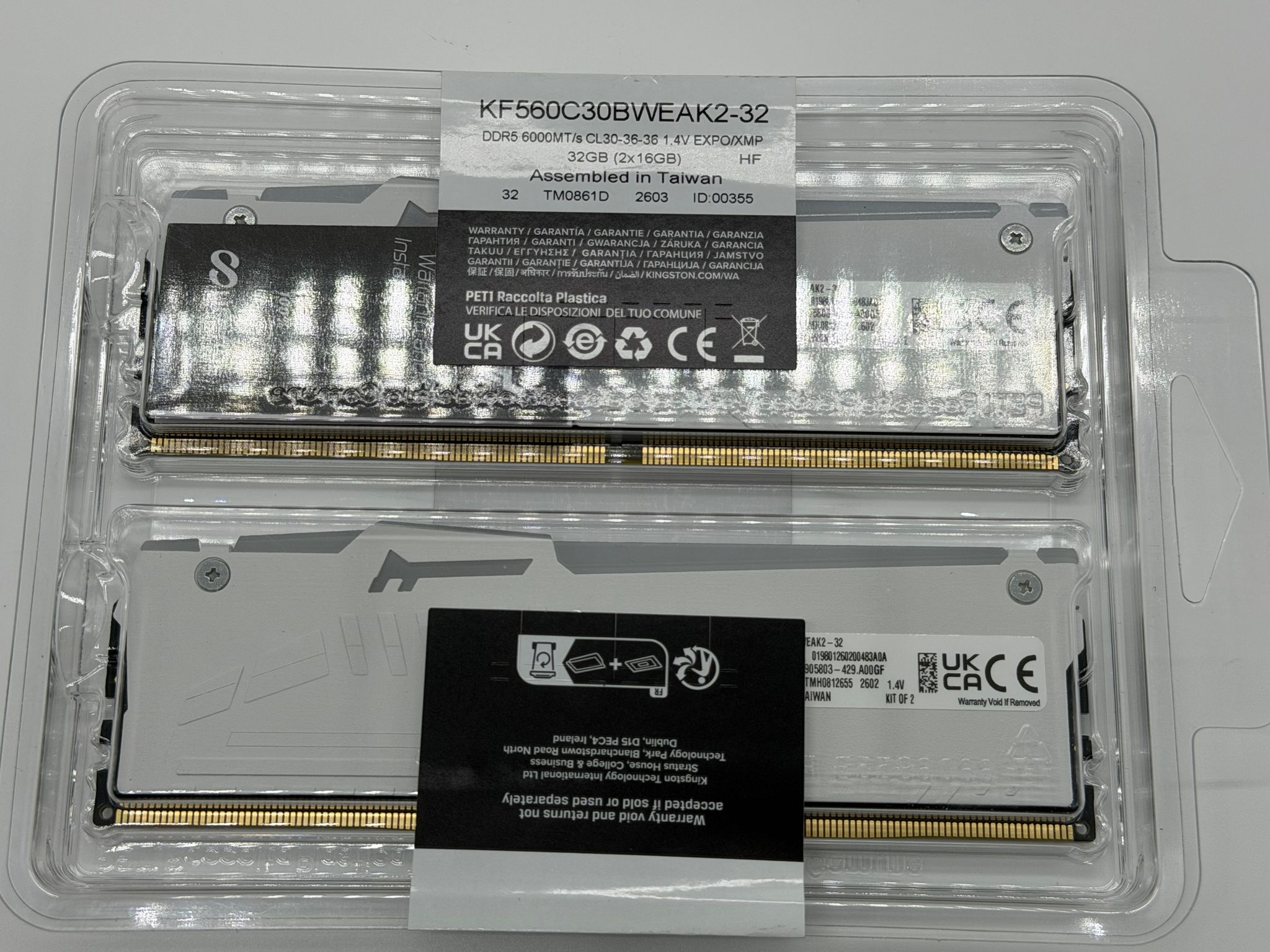 Kingston FURY Beast 32GB (2 x 16GB) 288-Pin PC RAM DDR5 6000 (PC5 48000) Memory