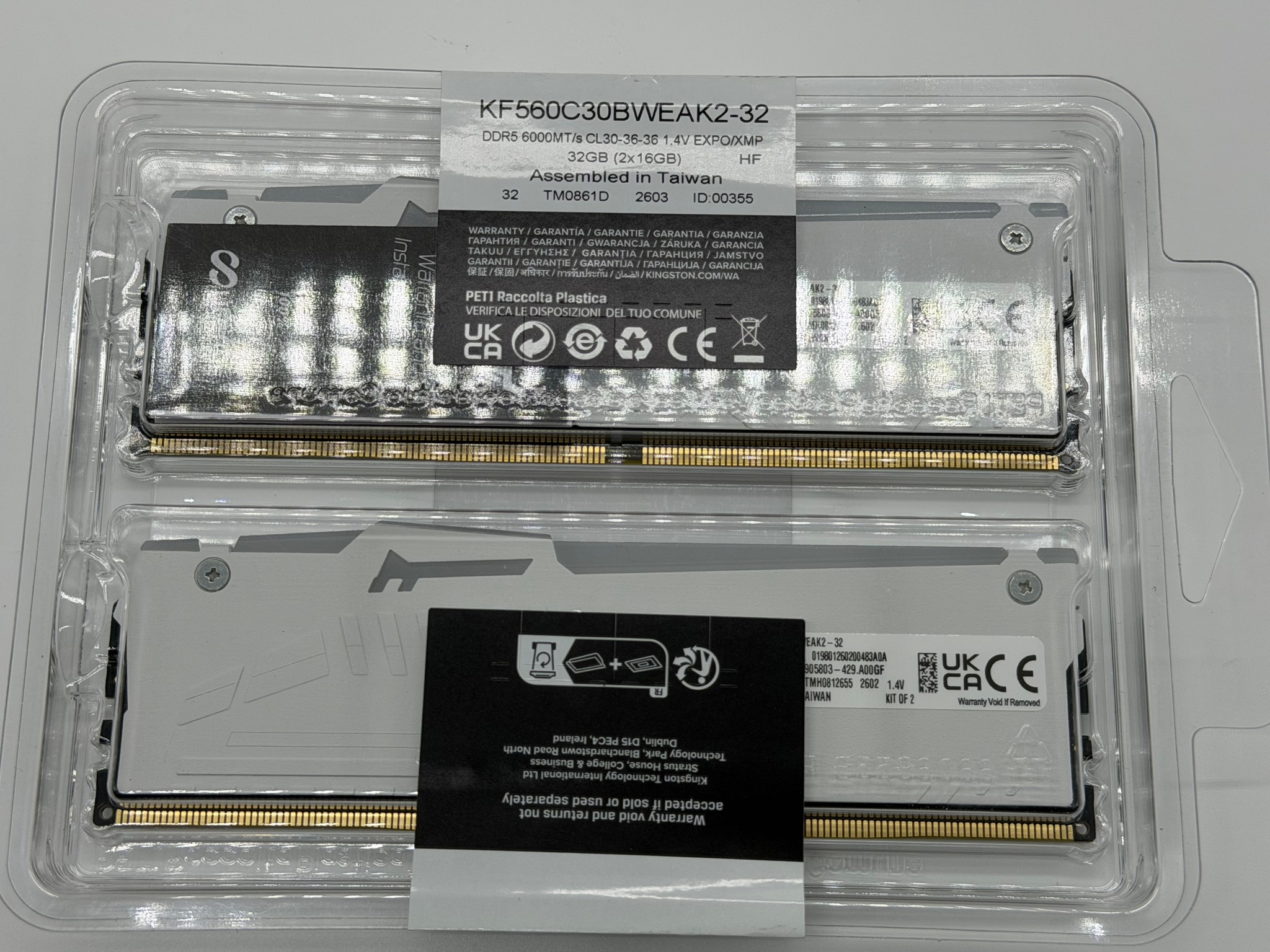 Kingston FURY Beast 32GB (2 x 16GB) 288-Pin PC RAM DDR5 6000 (PC5 48000) Memory