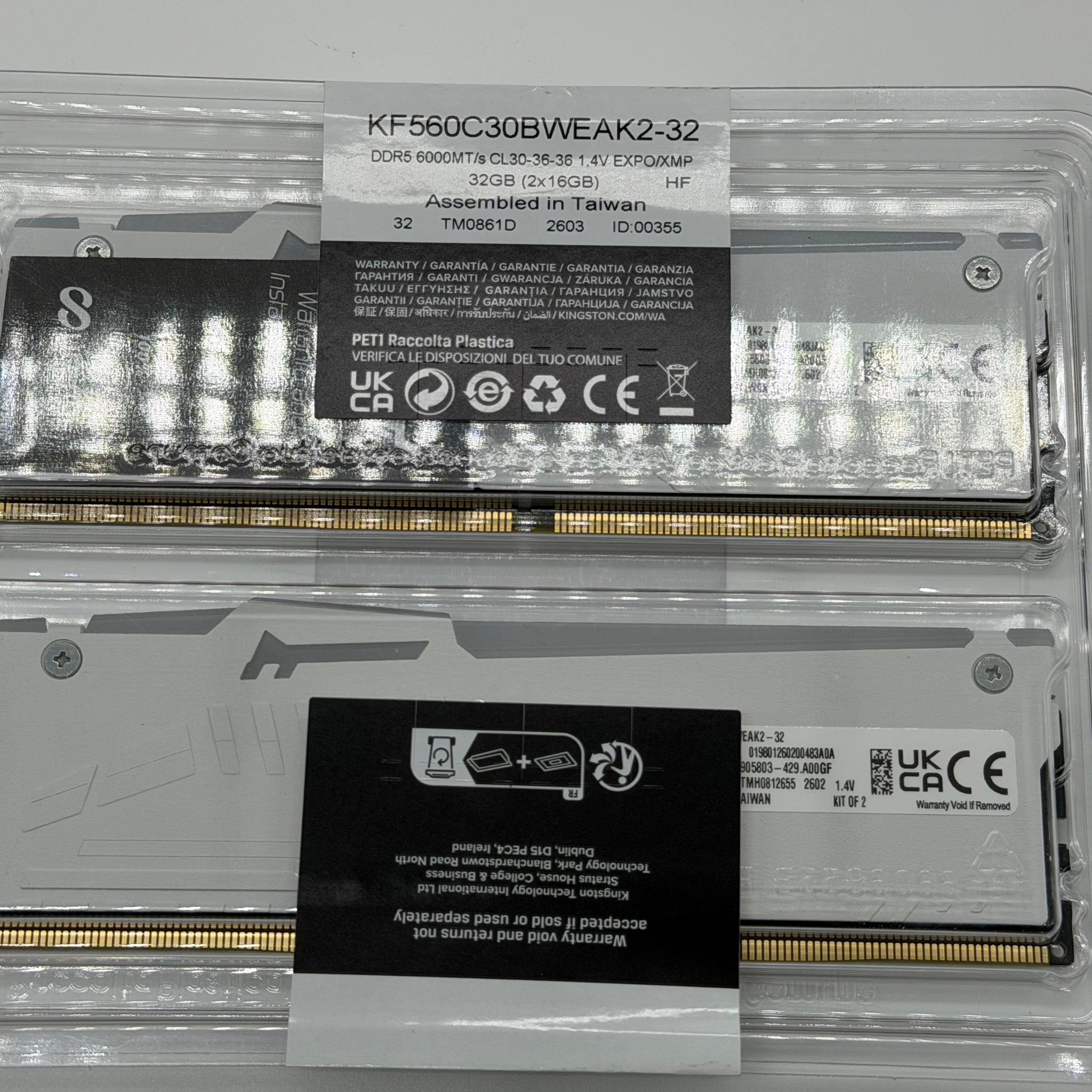 Kingston FURY Beast 32GB (2 x 16GB) 288-Pin PC RAM DDR5 6000 (PC5 48000) Memory