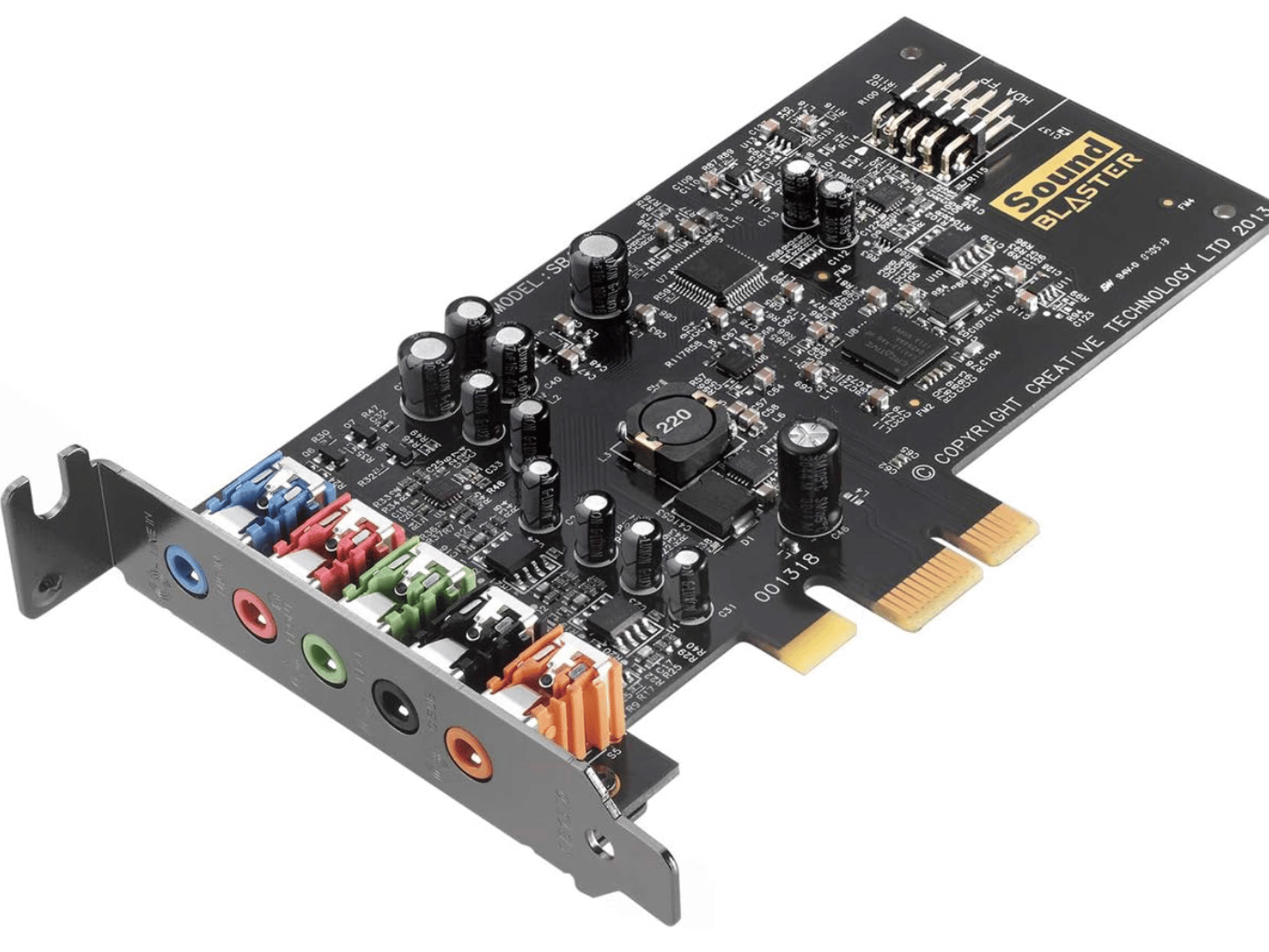 NEW Creative Sound Blaster Audigy FX 5.1 PCIe Sound Card with 600-ohm Headphone Amp