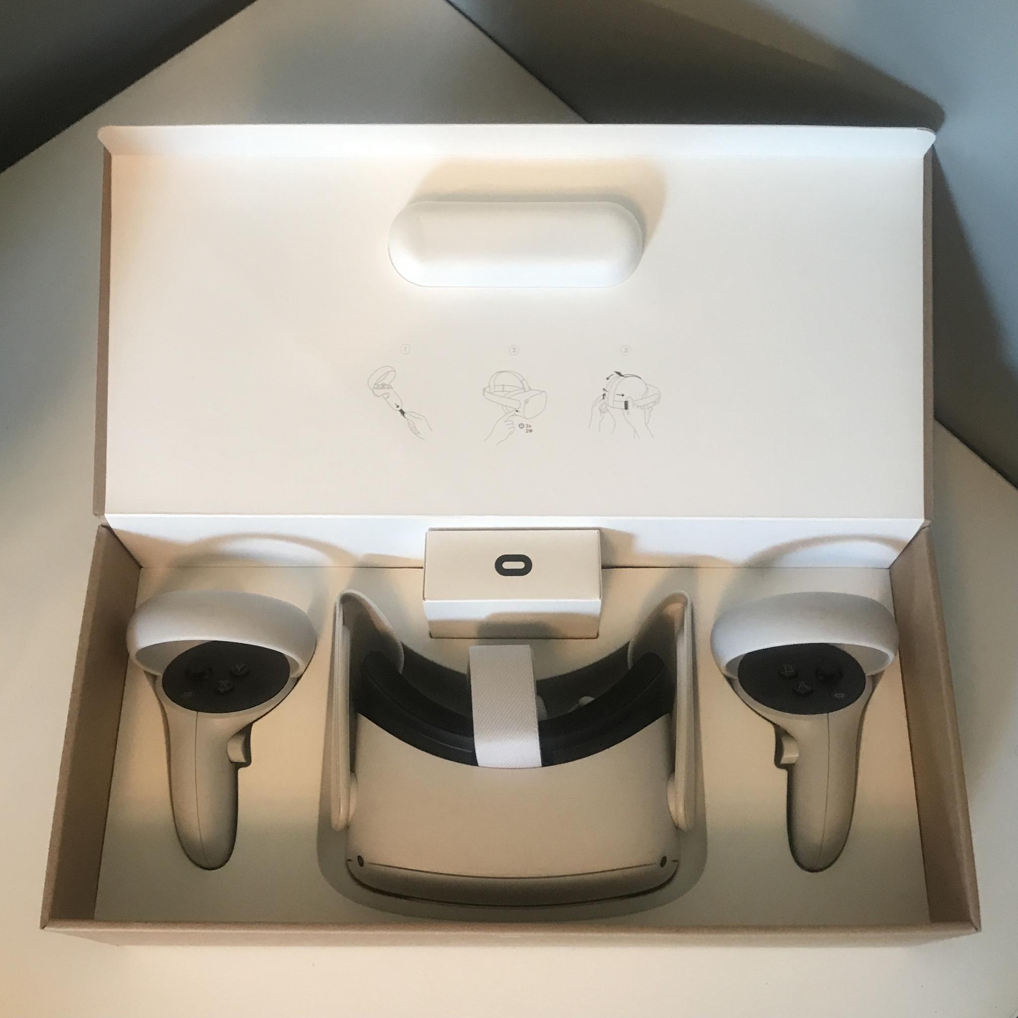 Oculus Quest 2 64GB VR +16ft Link Cable w/ mounting gear for a LIKE wireless experience in steamVR