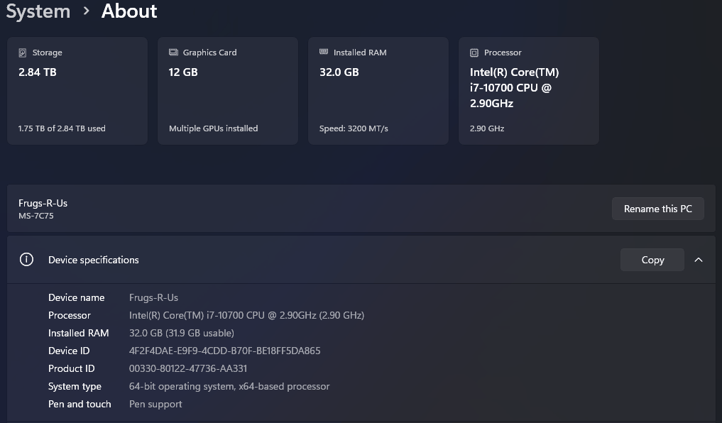 RTX 5070 12GB | i7-10700 | 32GB RAM