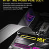 PCIE 5.0 Riser Cable 128GB/s Bandwidth GPU Extension Backwards Compatible PCIE 4.0/3.0 White 30cm