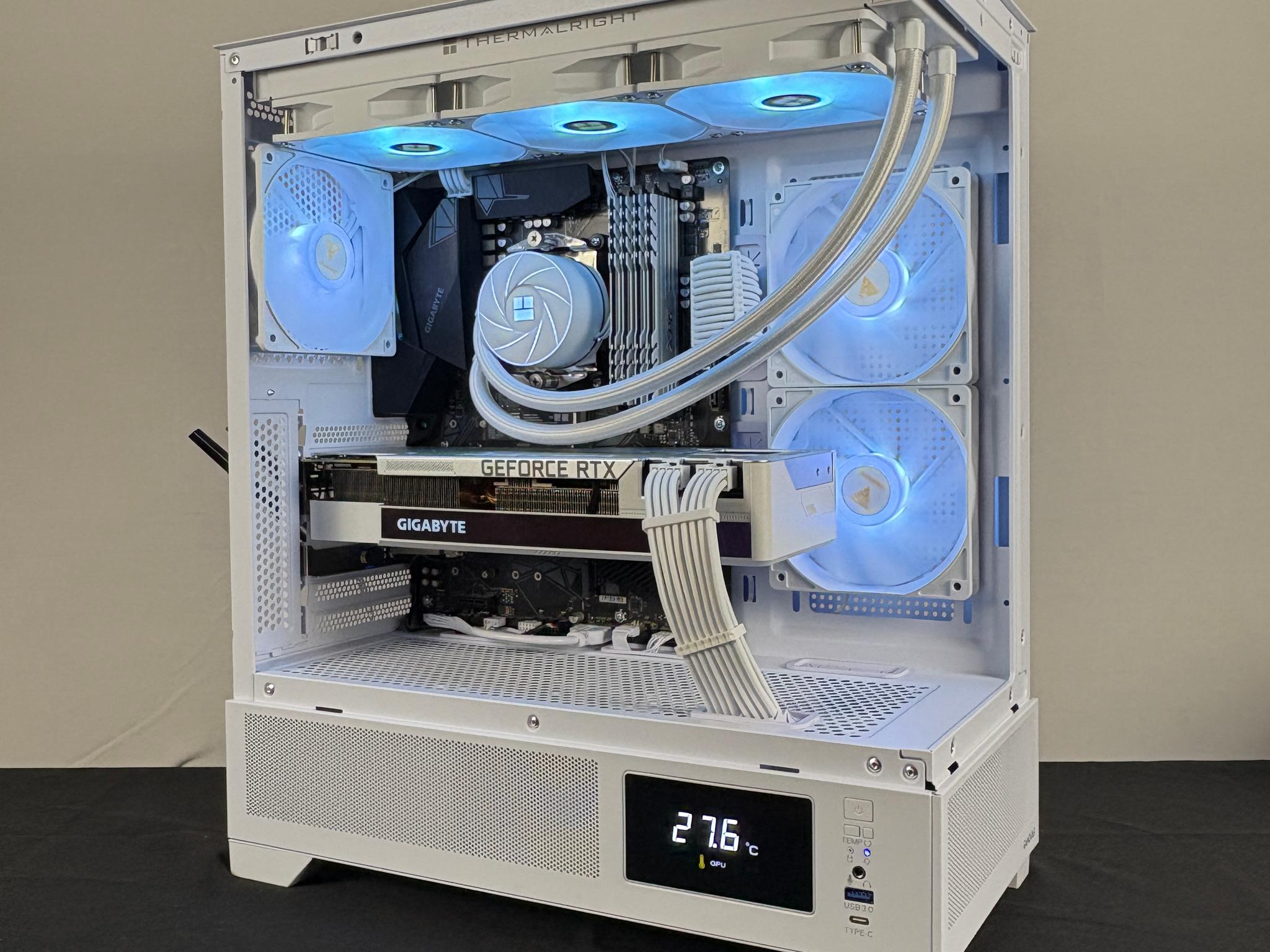 🤍 RTX 3080 + Ryzen 7 5800X Gaming/Streaming PC | 32GB DDR4 | Temperature LCD 🌡️