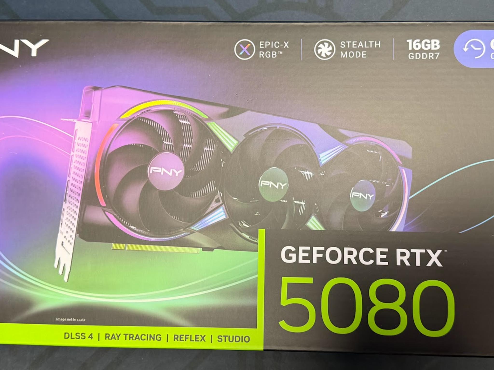 PNY GeForce RTX 5080 Overclocked Triple Fan