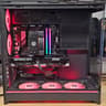Black CyberPowerPC PC Case with Tempered Glass w/ 5 Fans