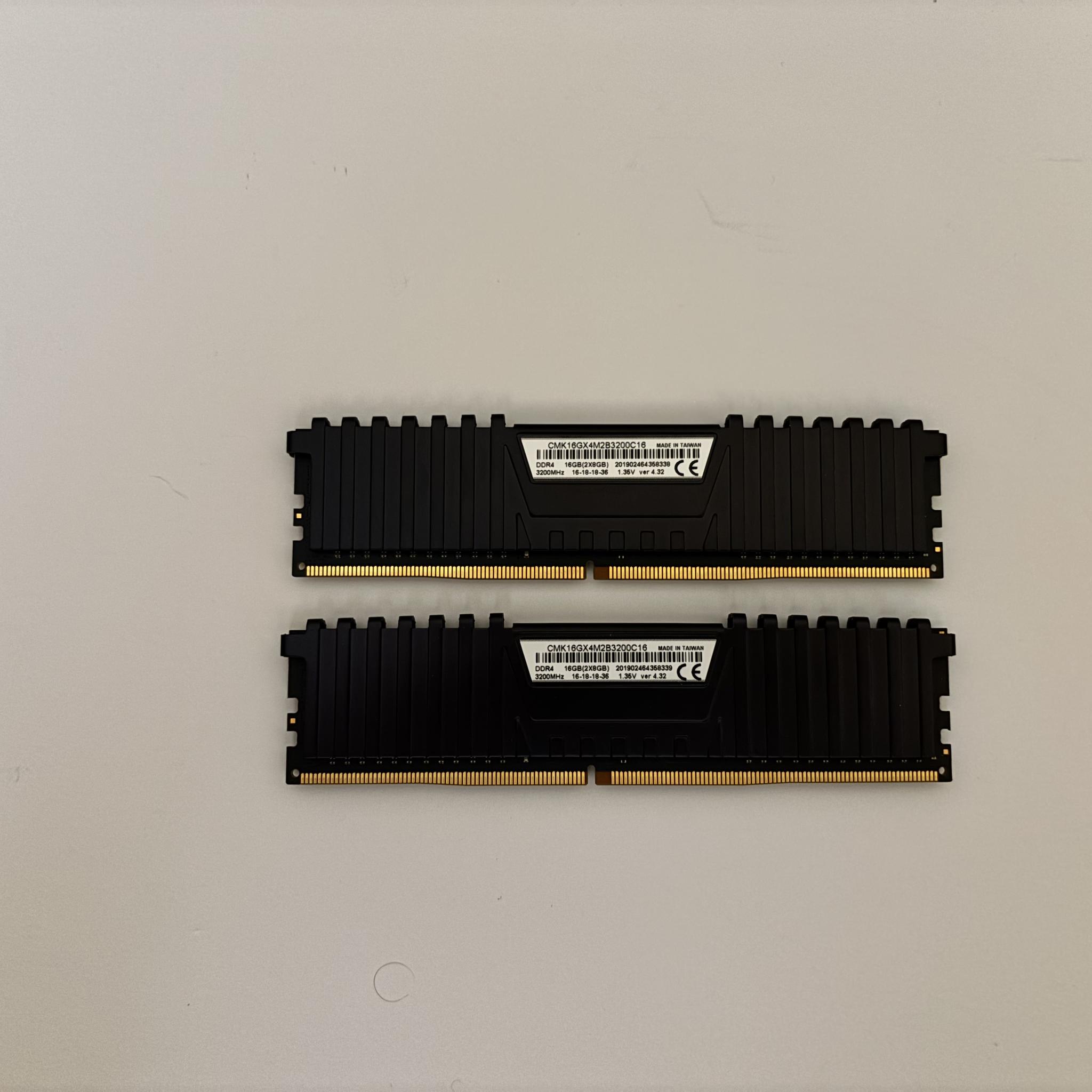 16GB DDR4 Desktop RAM Kit — 2x8GB 3200MHz DIMM