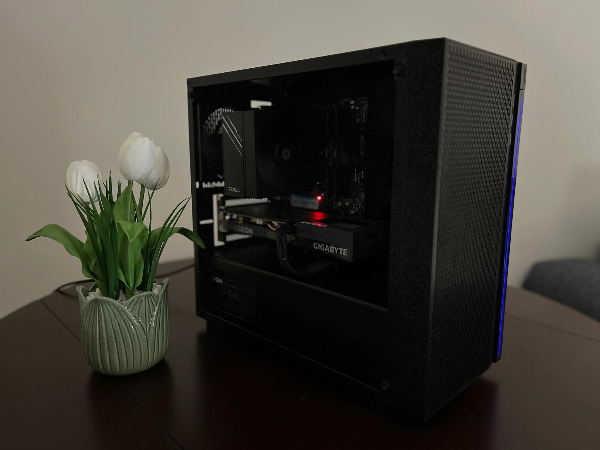 STEALTH BLACK VALUE GAMING PC! AMD RX 6600 + AMD RYZEN 5 1600X, WiFi Enabled