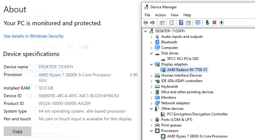 Tall, Dark, and Handsome >;}    7700 XT, Ryzen 7 3800X, Corsair 4000D -- Custom 2k / 4k Gaming Build