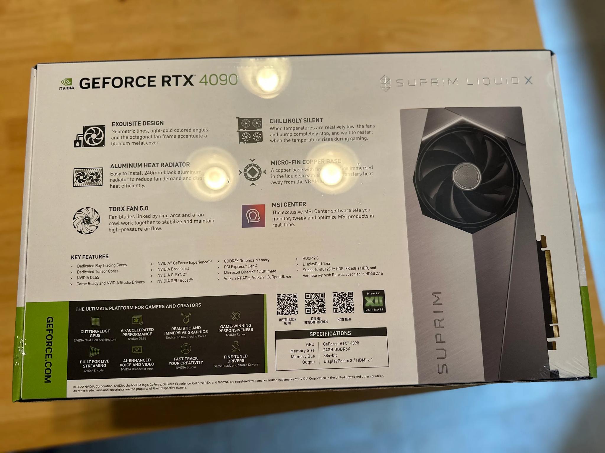 BNIB MSI 4090 Suprim Liquid X 24G