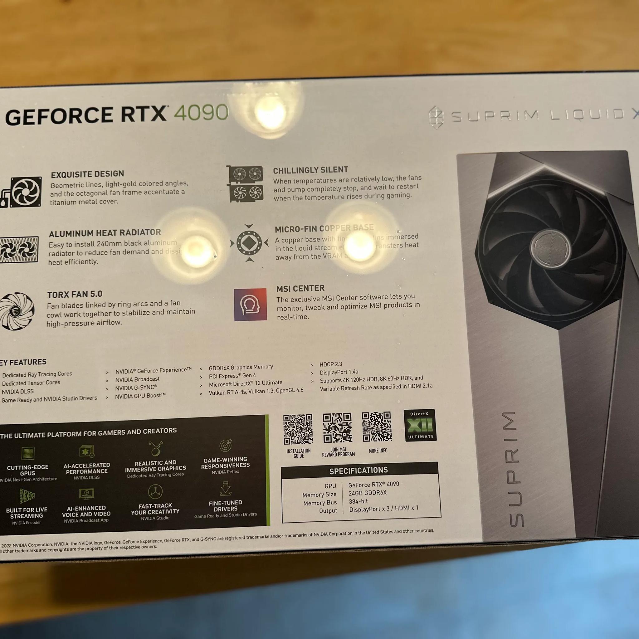 BNIB MSI 4090 Suprim Liquid X 24G