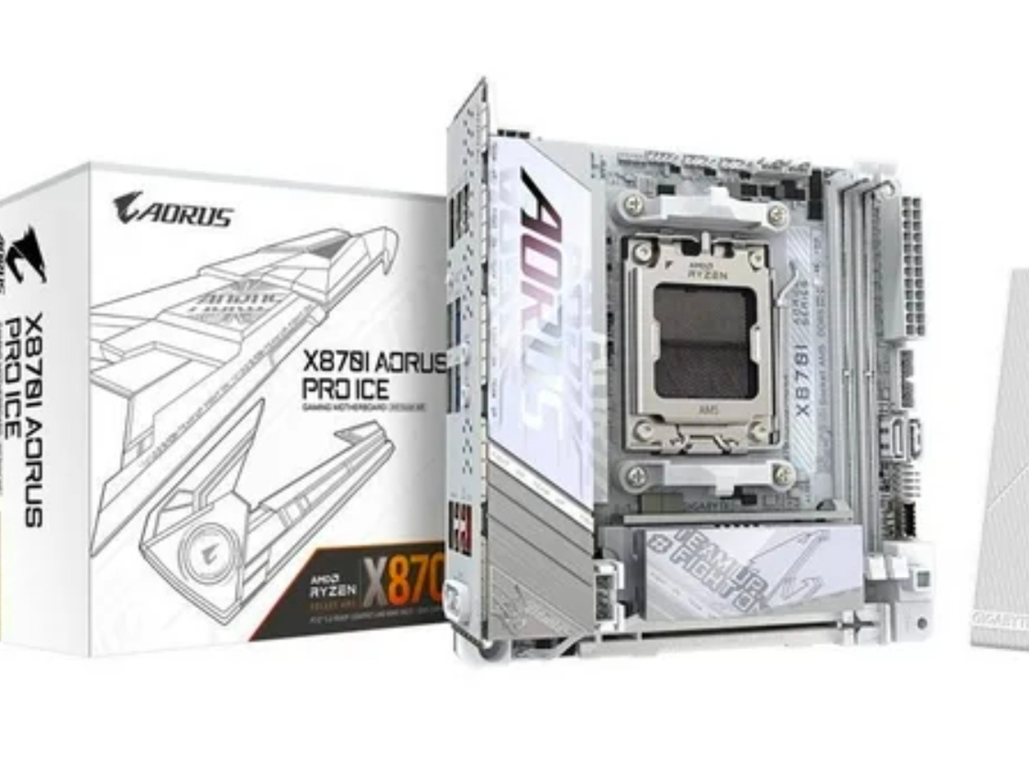 Gigabyte X870i Aorus Pro ICE + 7900X + 16Gb team elite RBG White