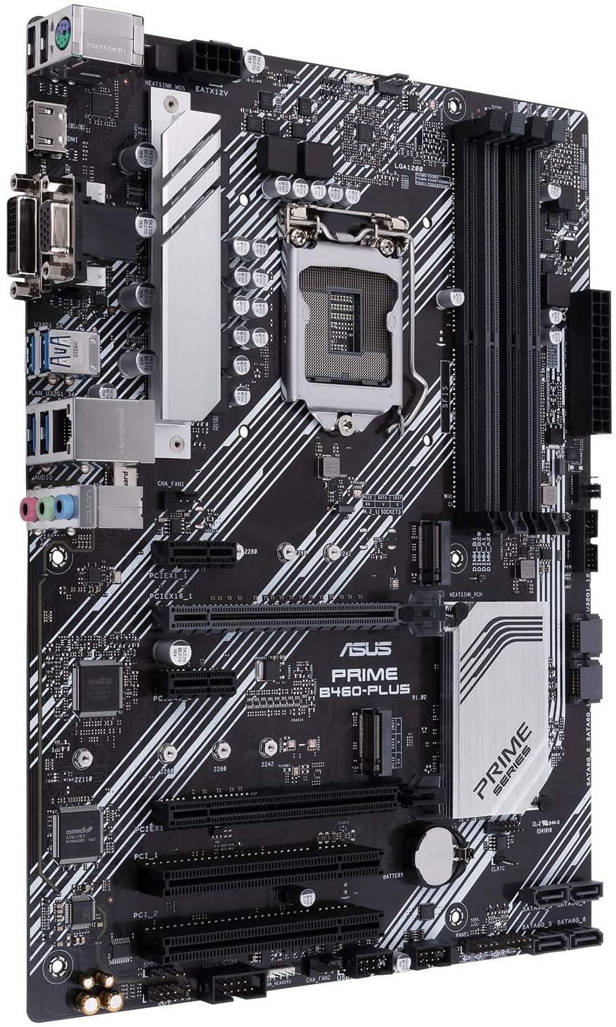 ASUS PRIME B460-PLUS Intel B460 LGA 1200 ATX DDR4 Desktop Motherboard
