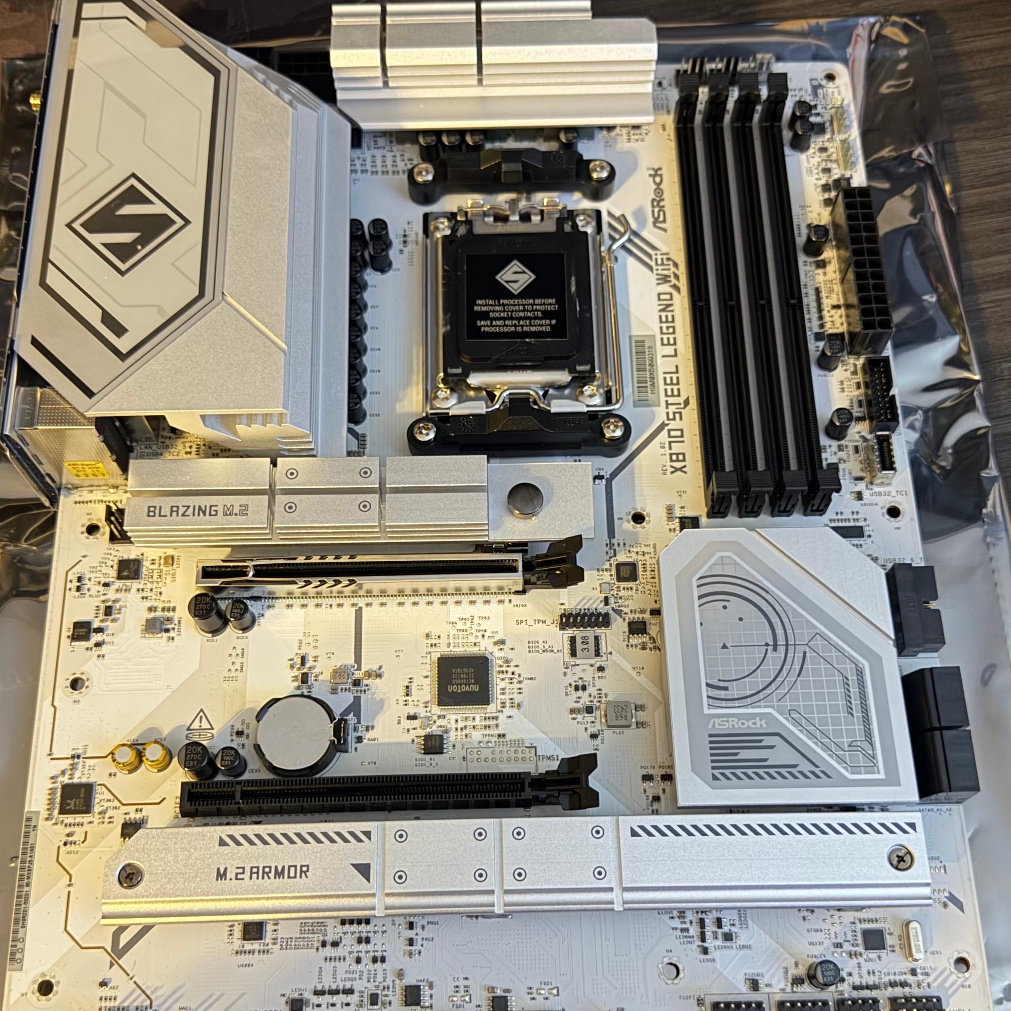 ASRock X870 STEEL LEGEND WIFI AM5 AMD X870 ATX Motherboard (White)