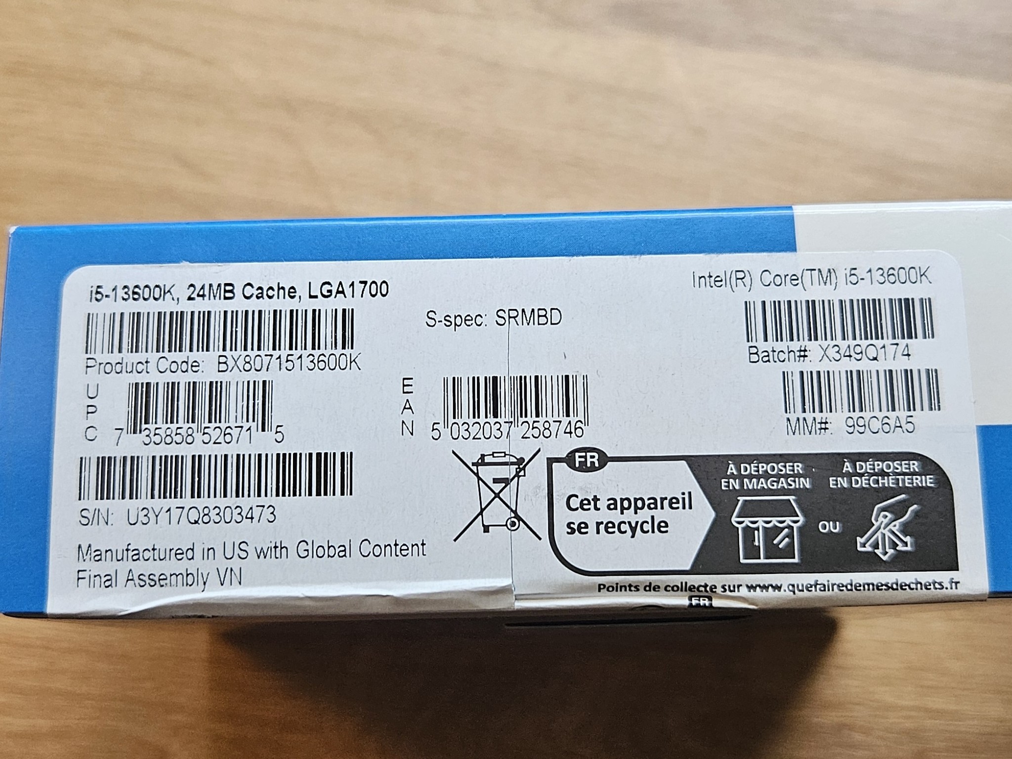 NEW FACTORY SEALED Intel Core i5-13600K