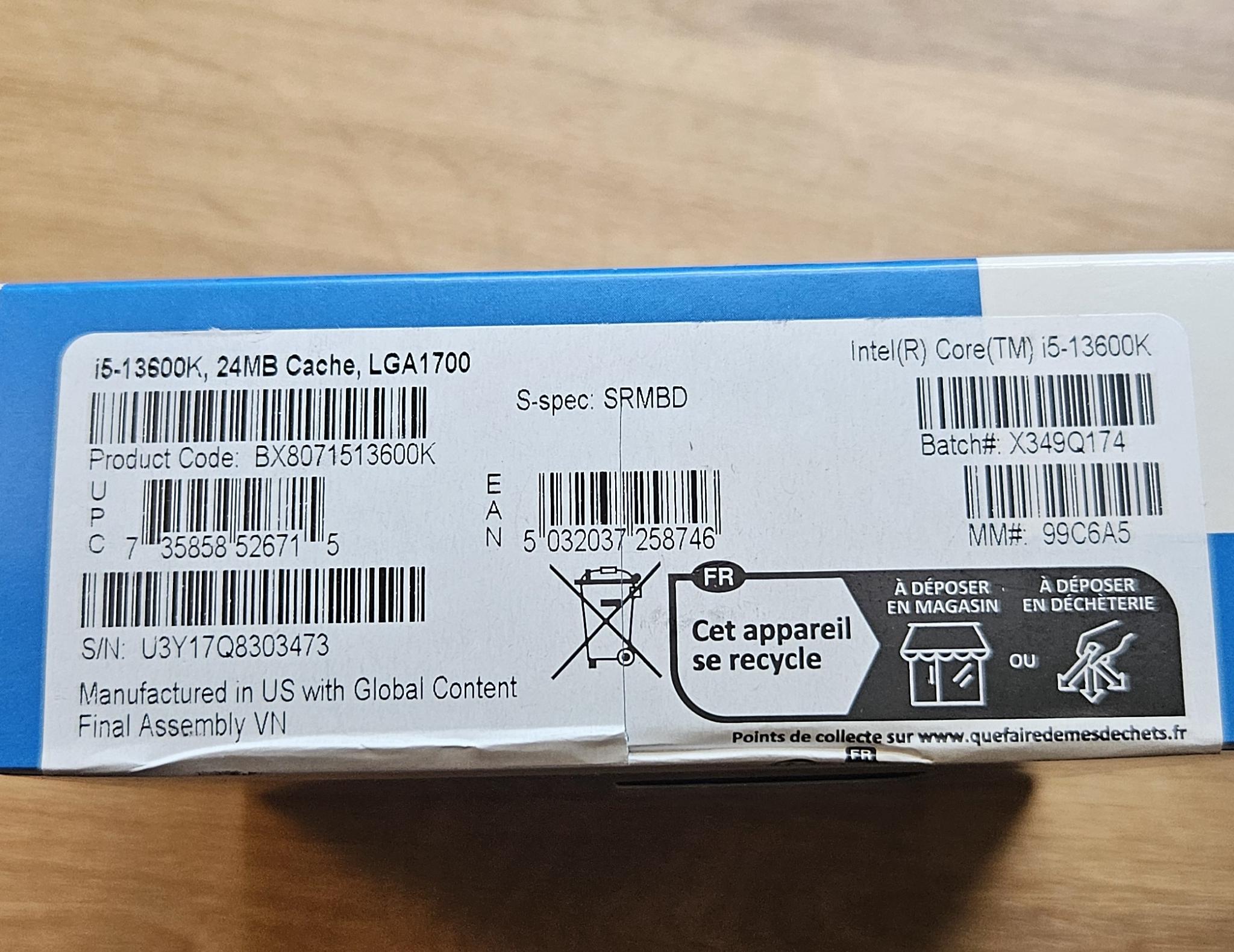NEW FACTORY SEALED Intel Core i5-13600K