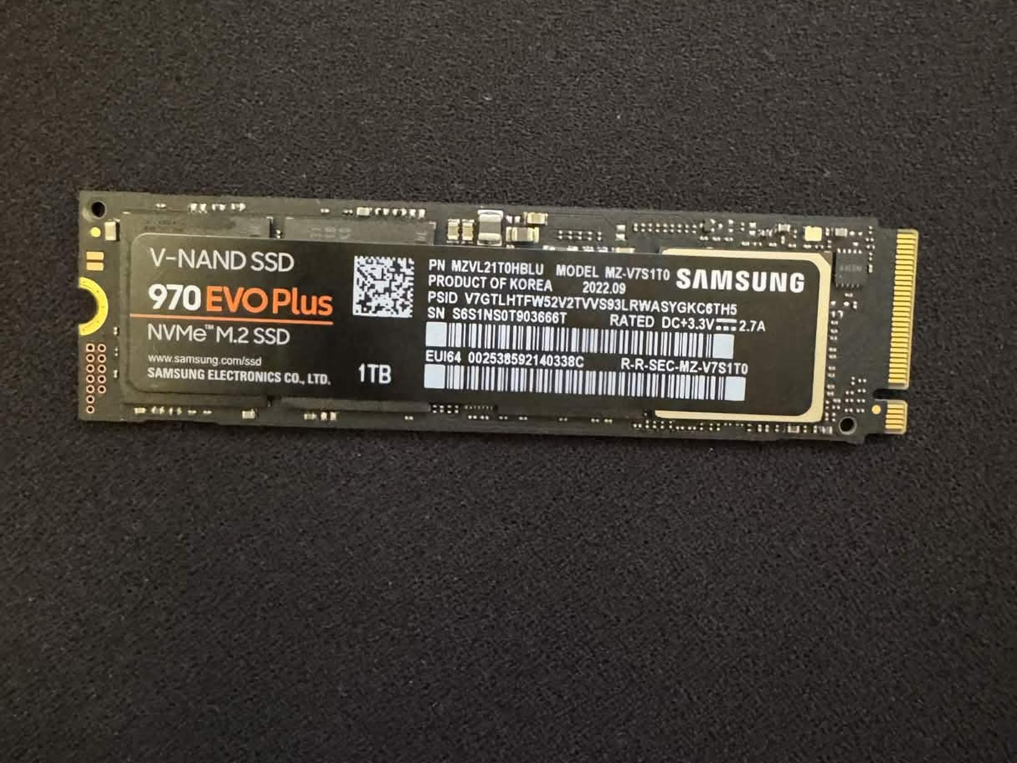 Samsung 970 EVO Plus 1TB NVMe m.2 SSD