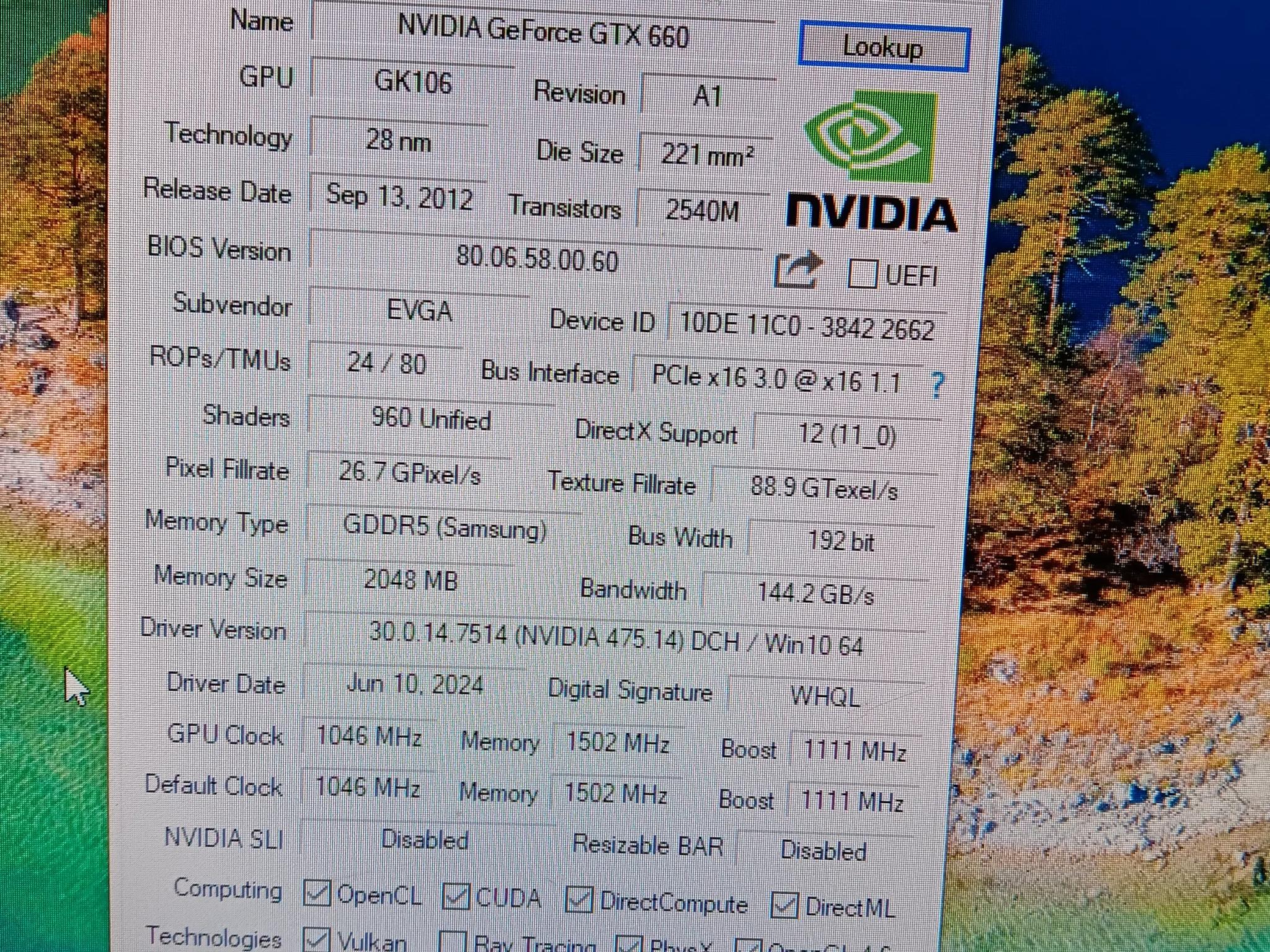 EVGA GeForce GTX-660 2GB GPU 02G-P4-2662-KR