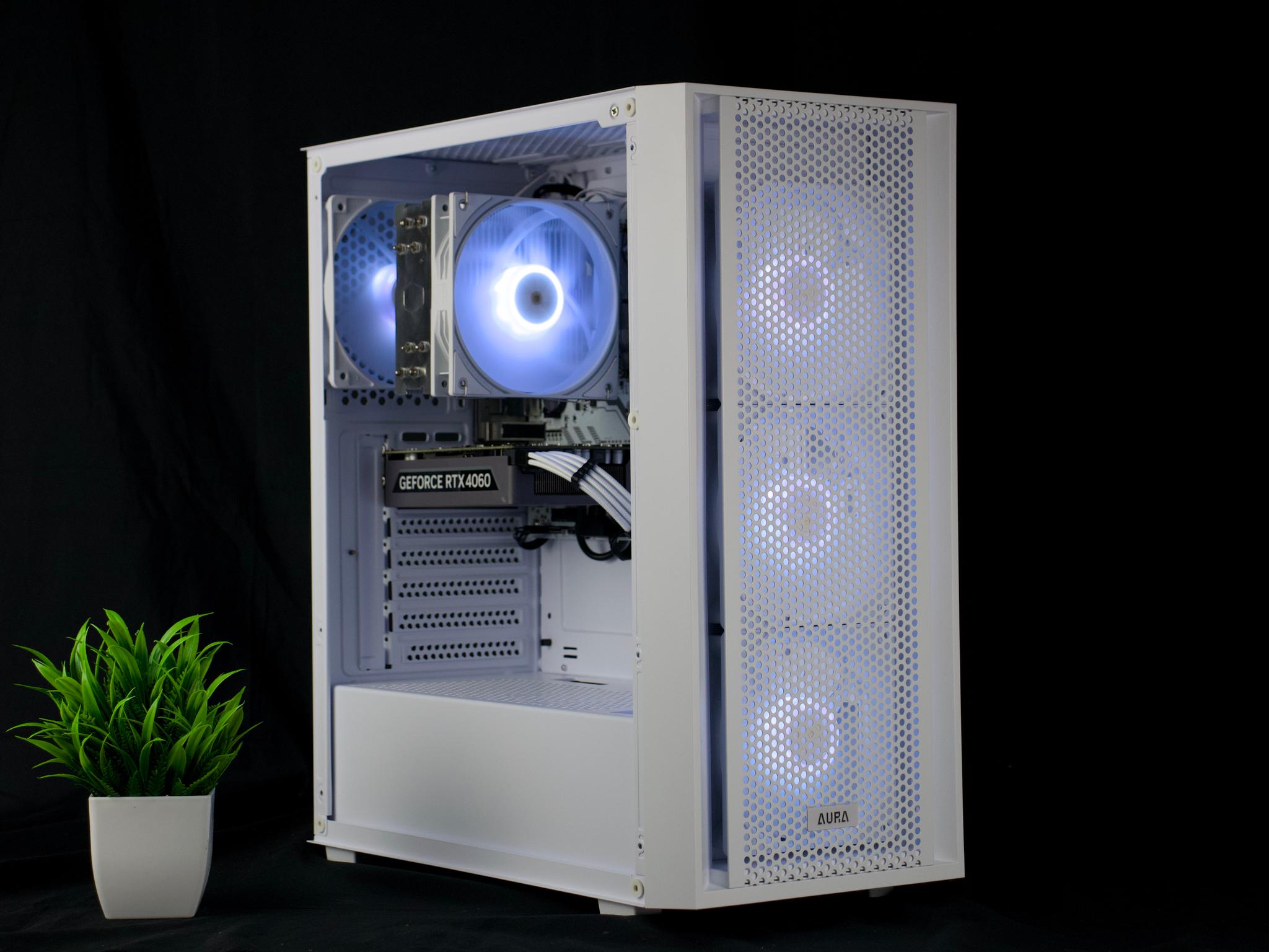 🧊❄️🧊 White Gaming PC – RTX 4060 , Ryzen 7 2700X, 16GB RAM, 500GB SSD - WiFi, BlueTooth 🧊❄️🧊