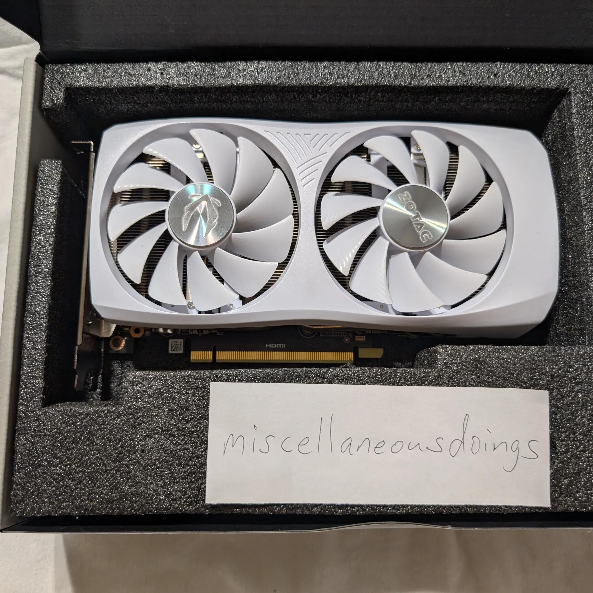 *BENCHMARKS* ZOTAC RTX 4070 TWIN EDGE OC 12GB WHITE EDITION GAMING NVIDIA GEFORCE