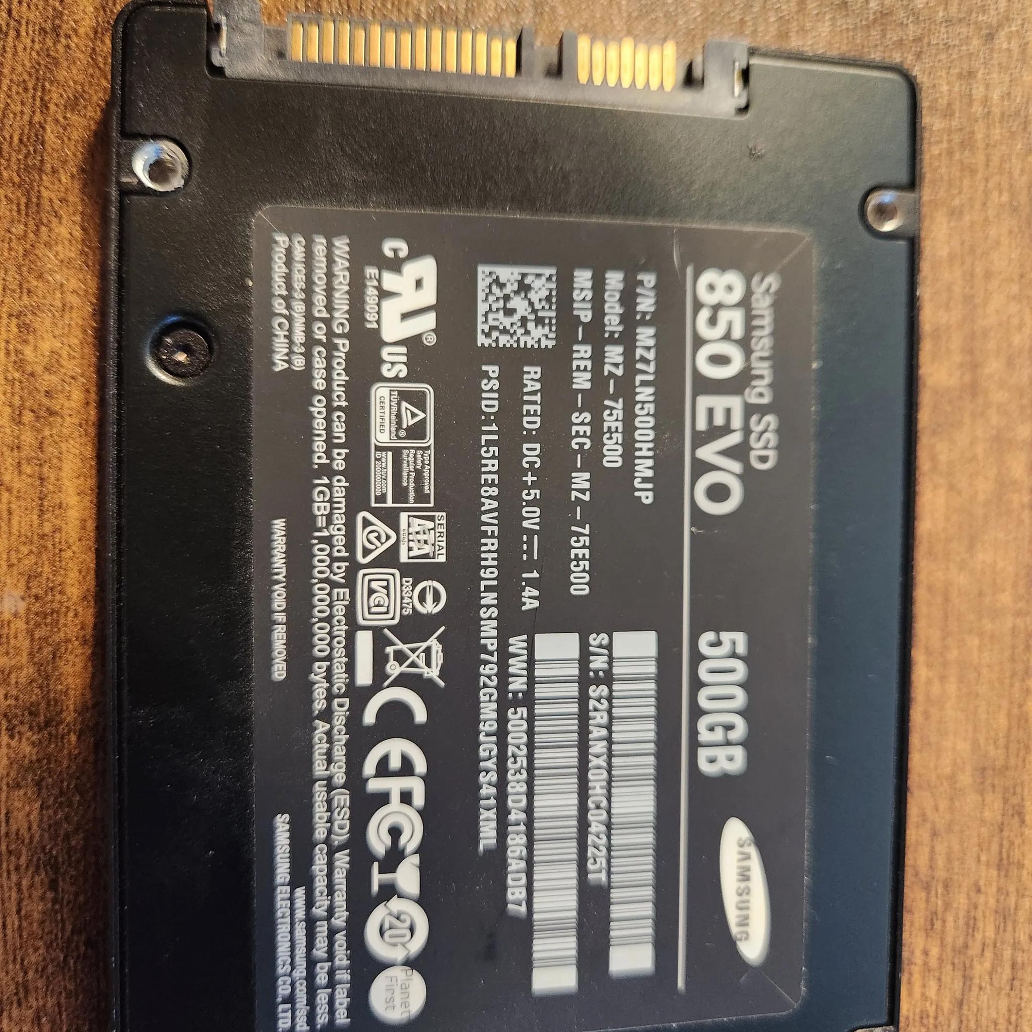 For Sale! 500GB Samsung 850 Evo SSD
