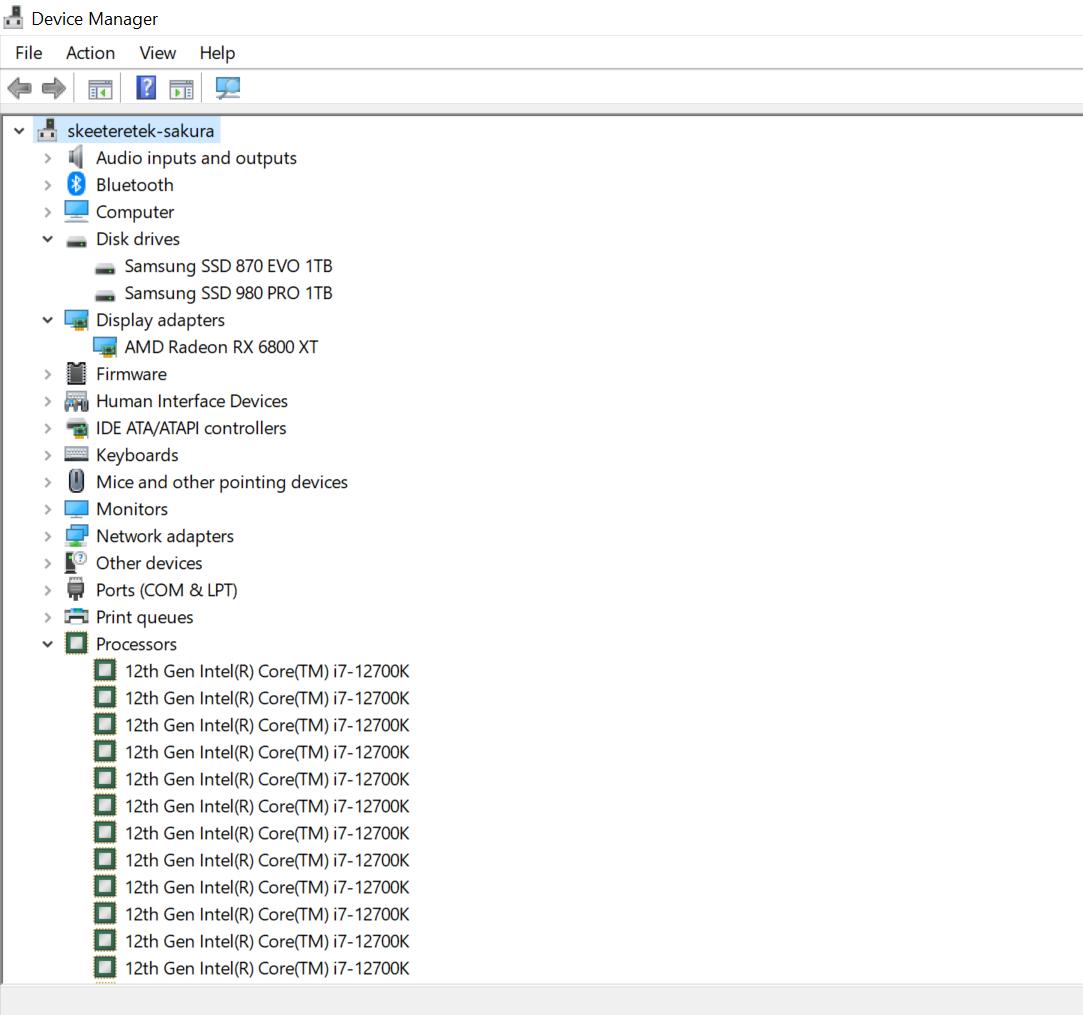 Sakura!  i7 12700k, Yeston RX 6800XT, 32Gb DDR5, 360 AIO, WiFi/BT/Ethernet, Z690