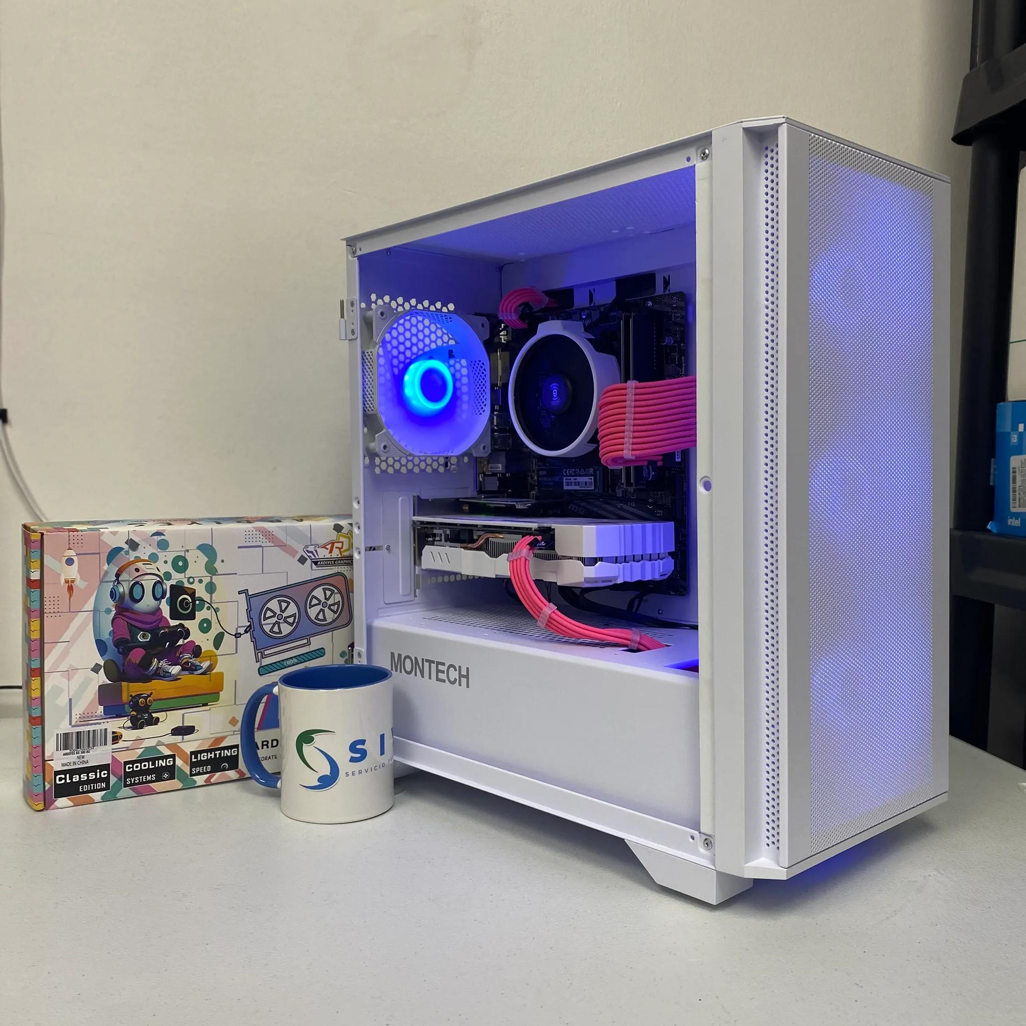 Pink & White Powerhouse | Ryzen 5|16 GB |1TB NVME + 1 TB HD|RX 580