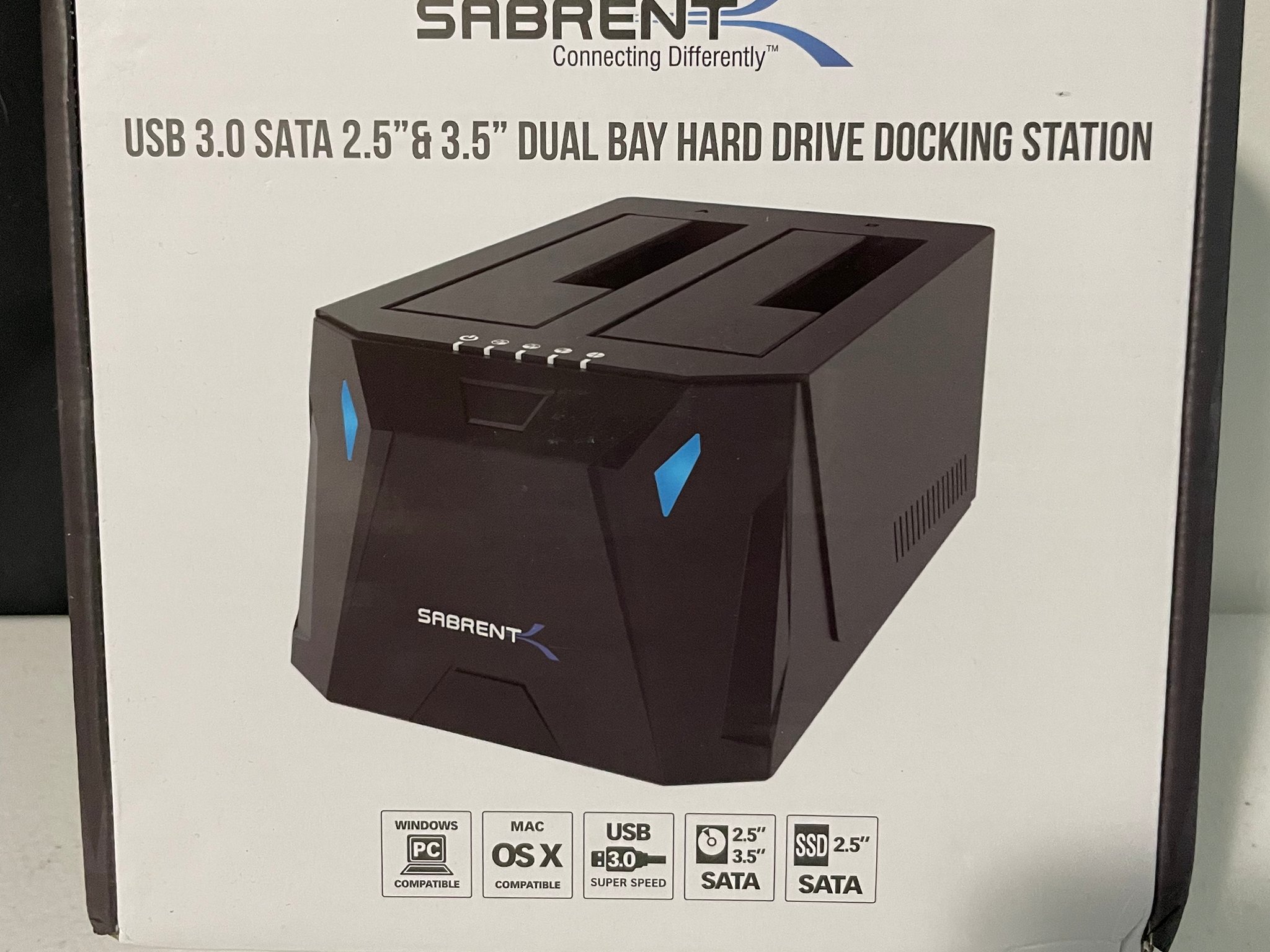 SABRENT EC-HD2B Dual Bay External Docking Station for 2.5 or 3.5in HDD, SSD