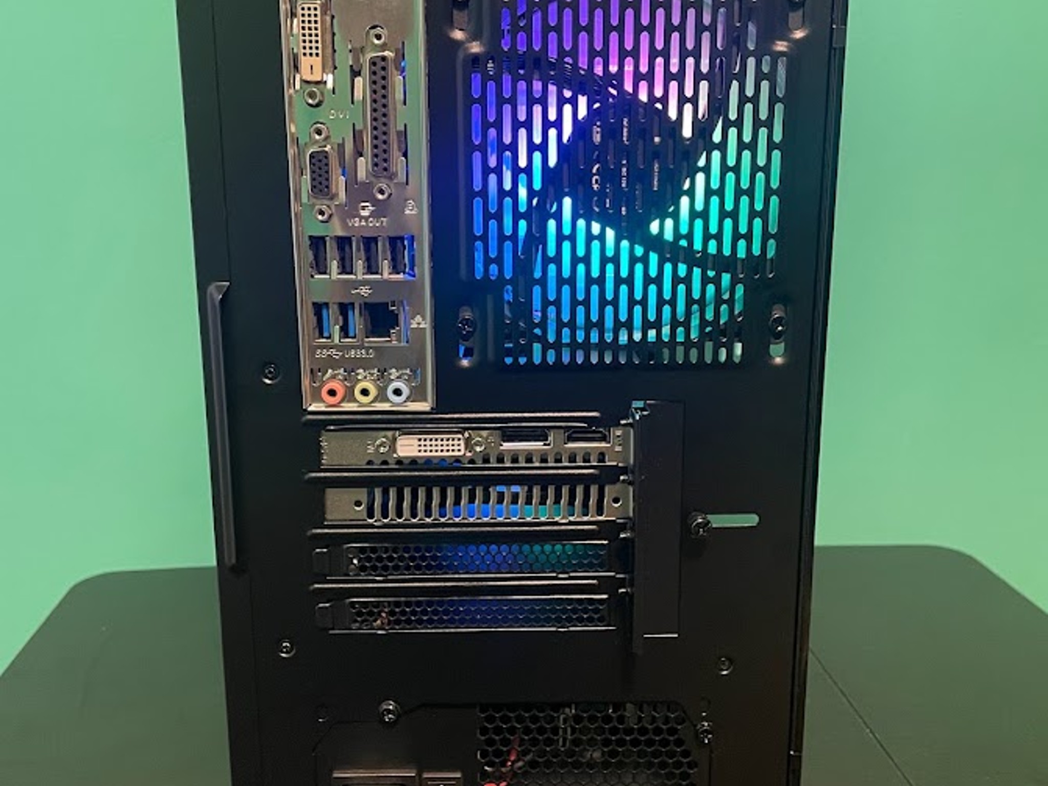 RGB Black Gaming PC| Intel i5 / Amd RX580 / 8GB / 128GB Ssd + 500GB Win 10 Pro WiFi