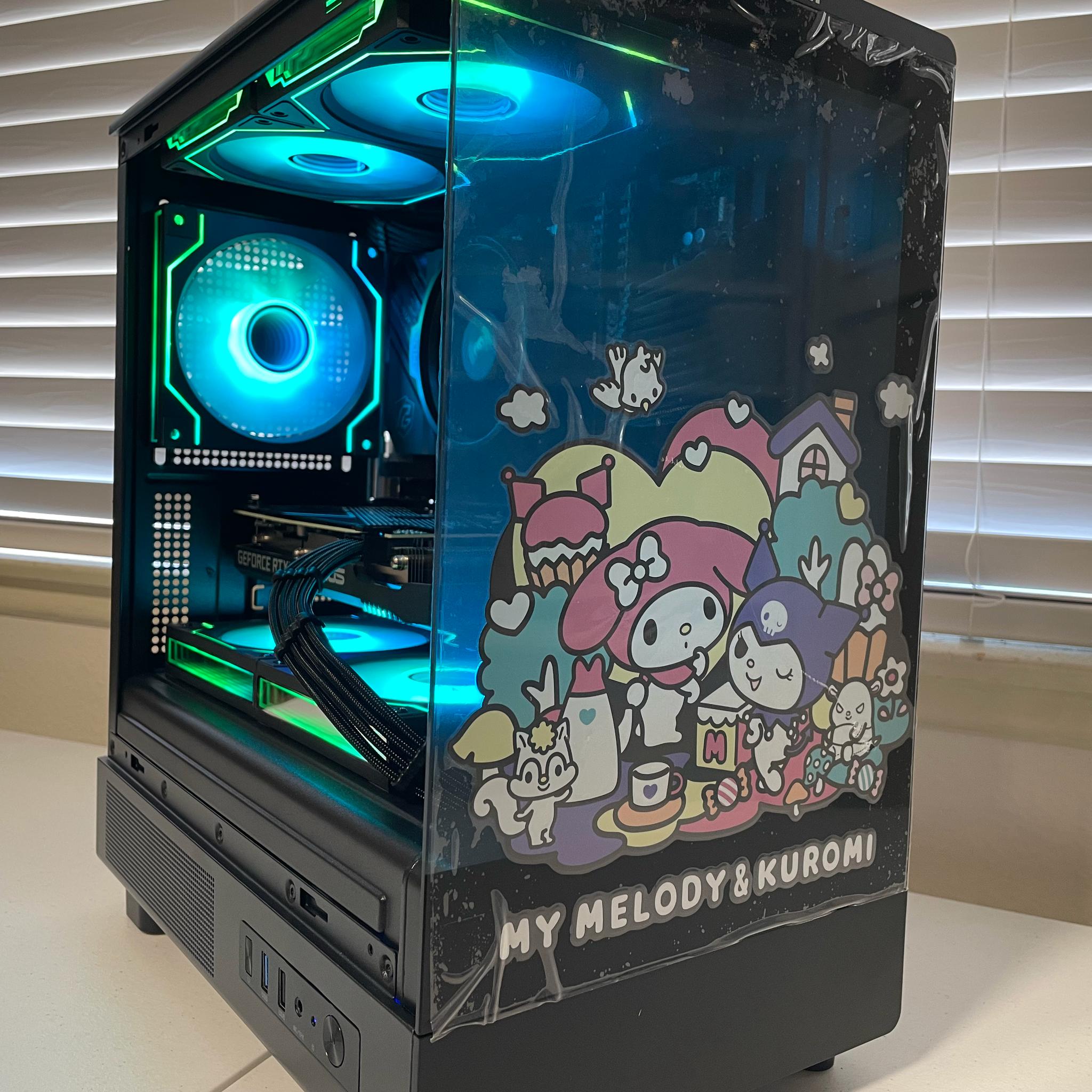 My Melody & Kuromi Inspired Gaming PC (RTX 3060 Ti | Ryzen 5 3600 | 32GB RAM | 500GB SSD | WiFi)