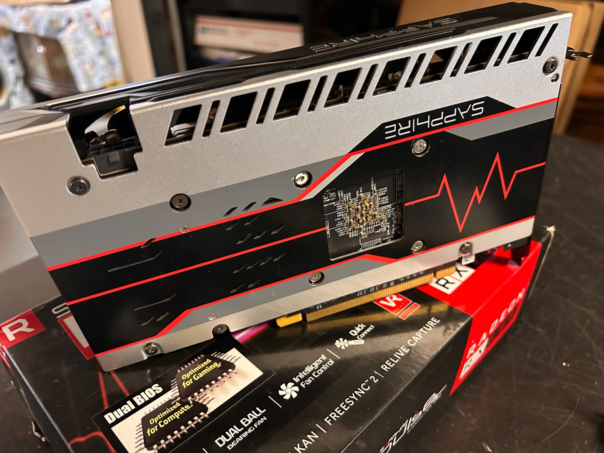 amd rx580 8gb sapphire pulse budget gaming pc GPU with box