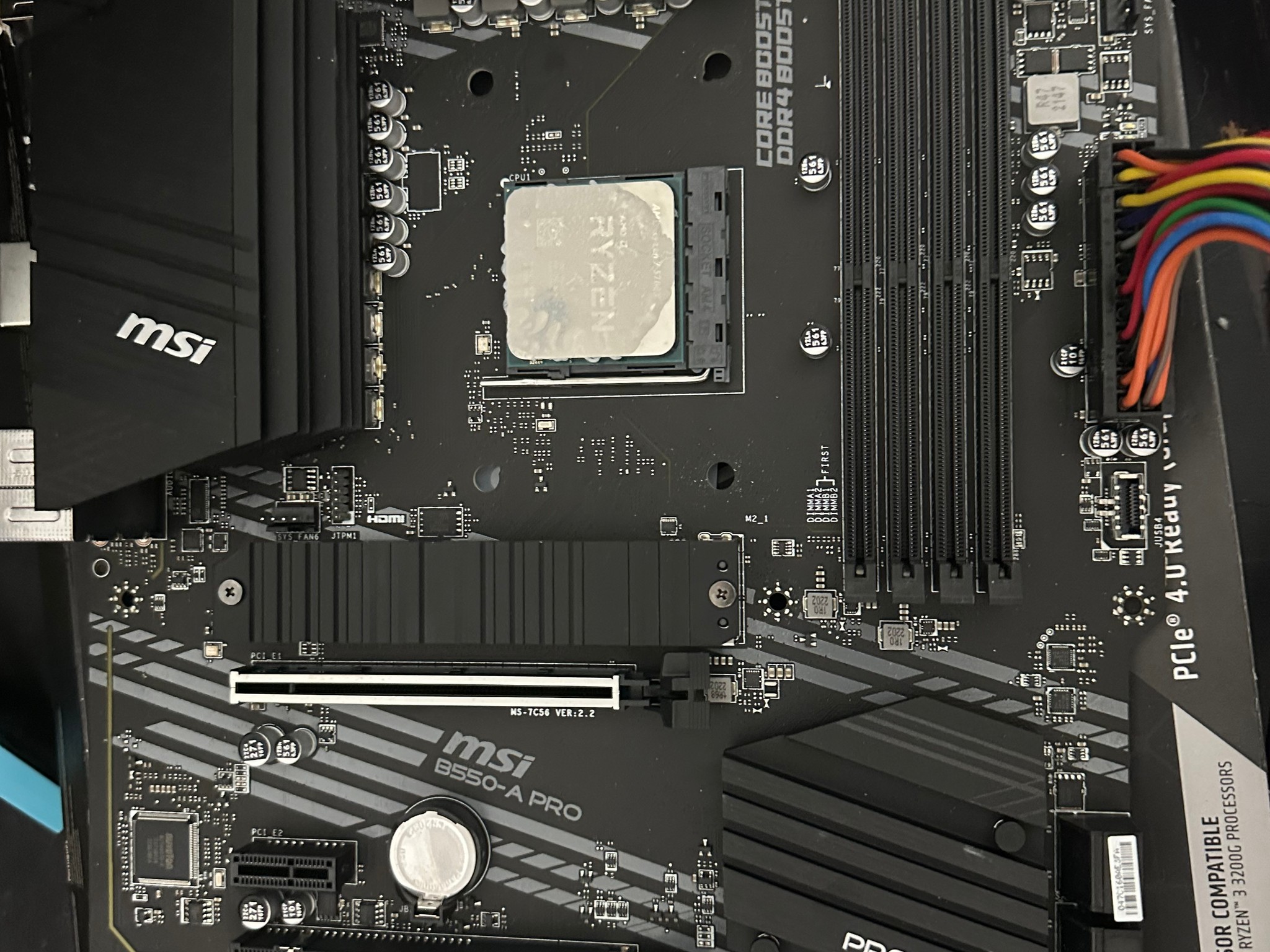 Ryzen 5700X MSI B550-A Pro Bundle No Ram