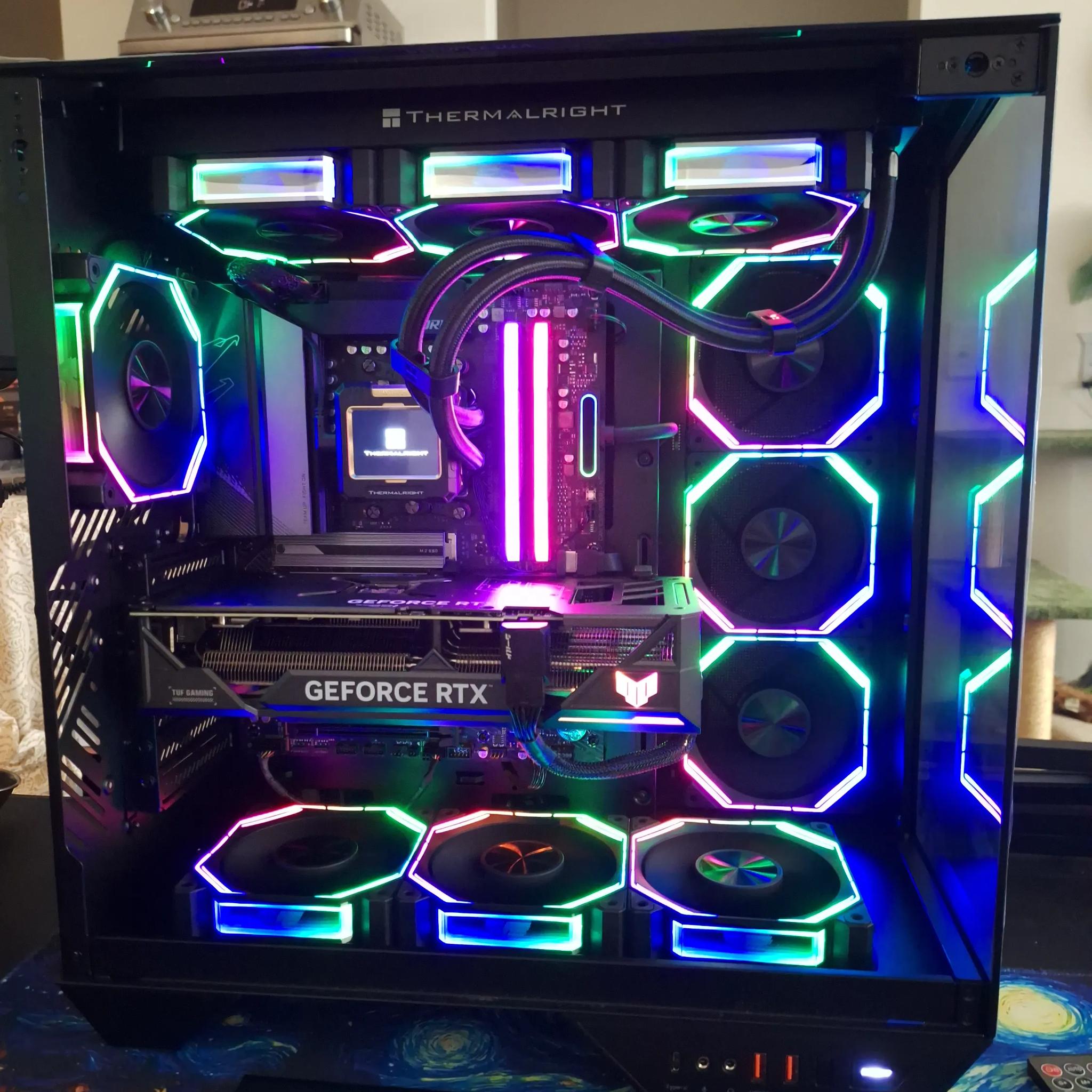 🚀 Ryzen 7 7800X3D + RTX 4070 Ti SUPER TUF + FW360 LCD AIO + 32GB DDR5 + PCIe 5.0 PSU + ARGB Mods 🎮