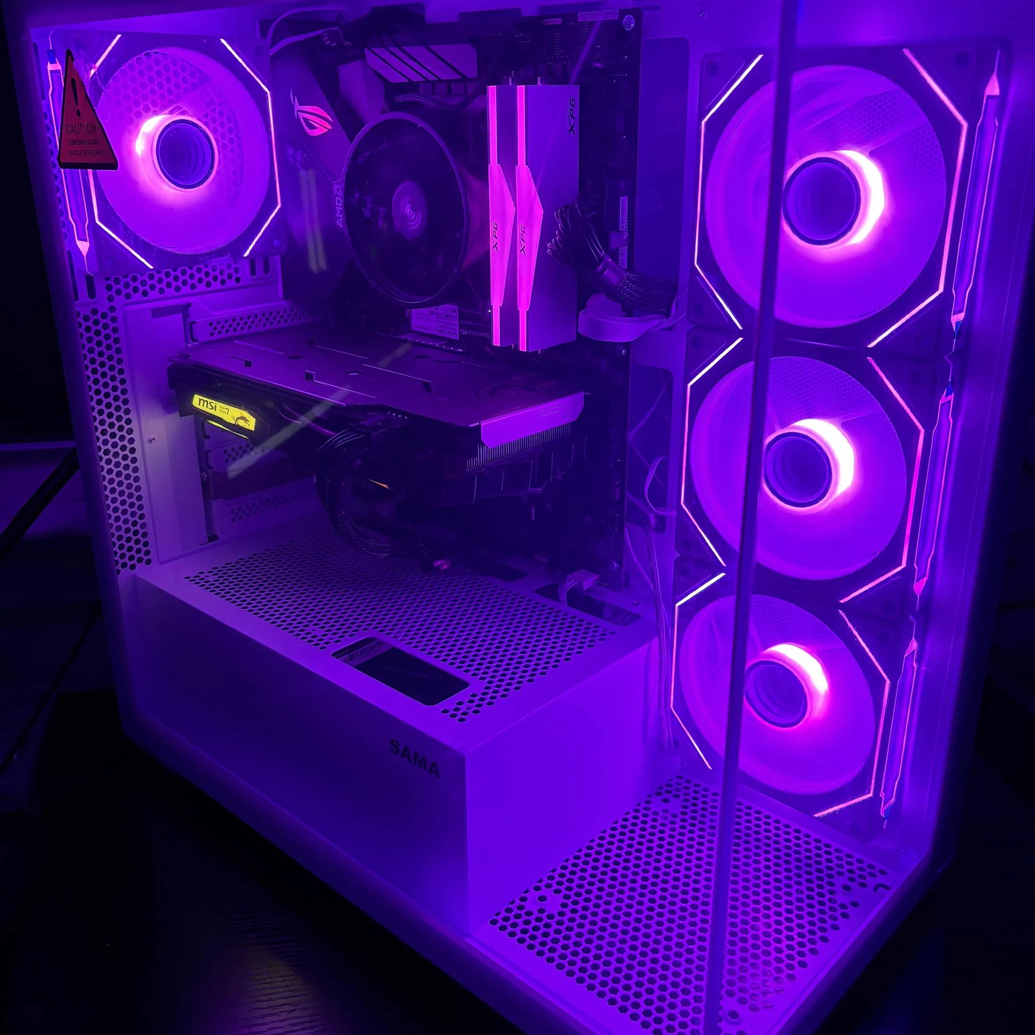 GAMING PC RYZEN 5 16GB NVIDIA GTX 1660 Super RGB Lighting RGB Fans Computer